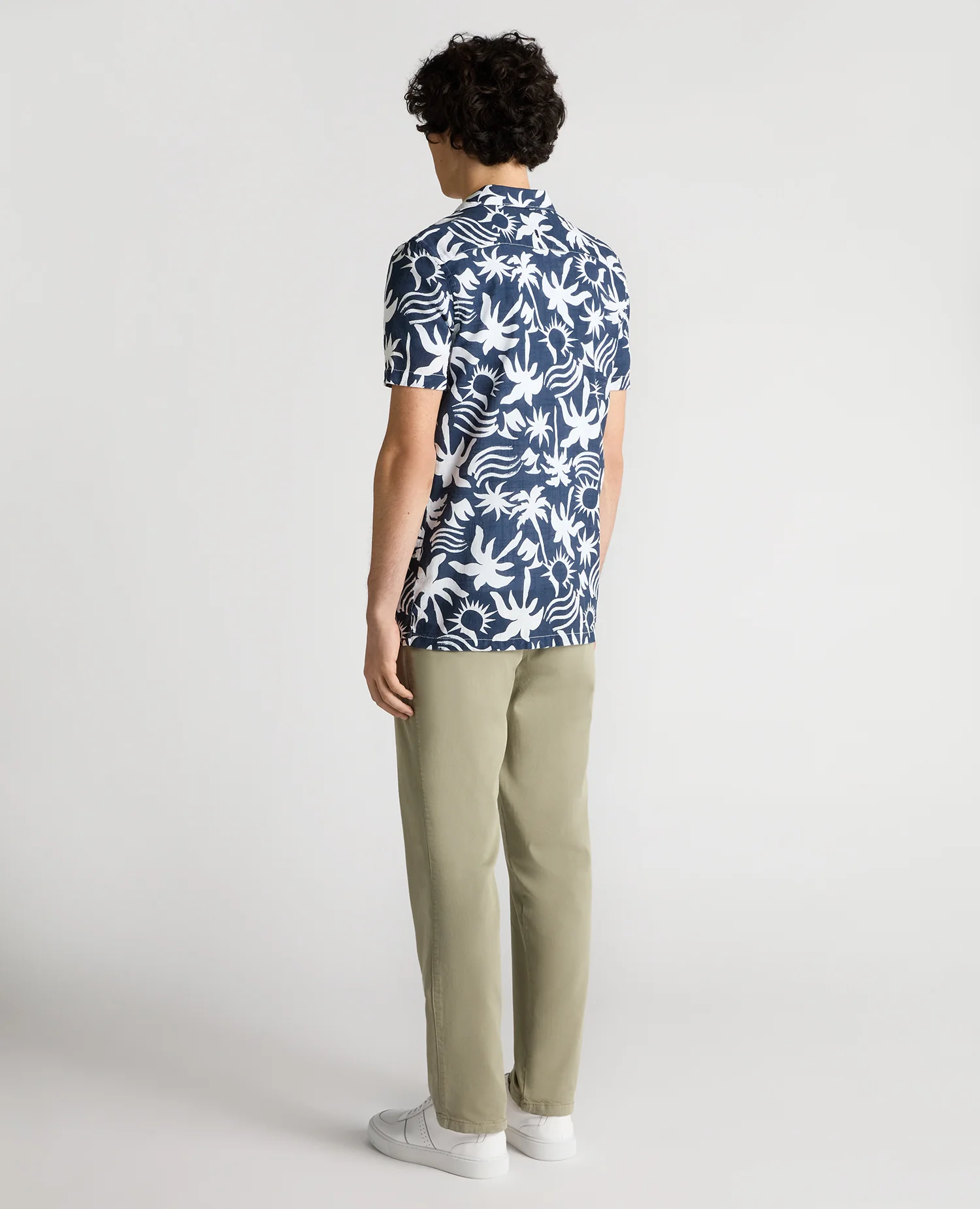 Tapered Fit Floral Print Cotton Shirt - Image 3