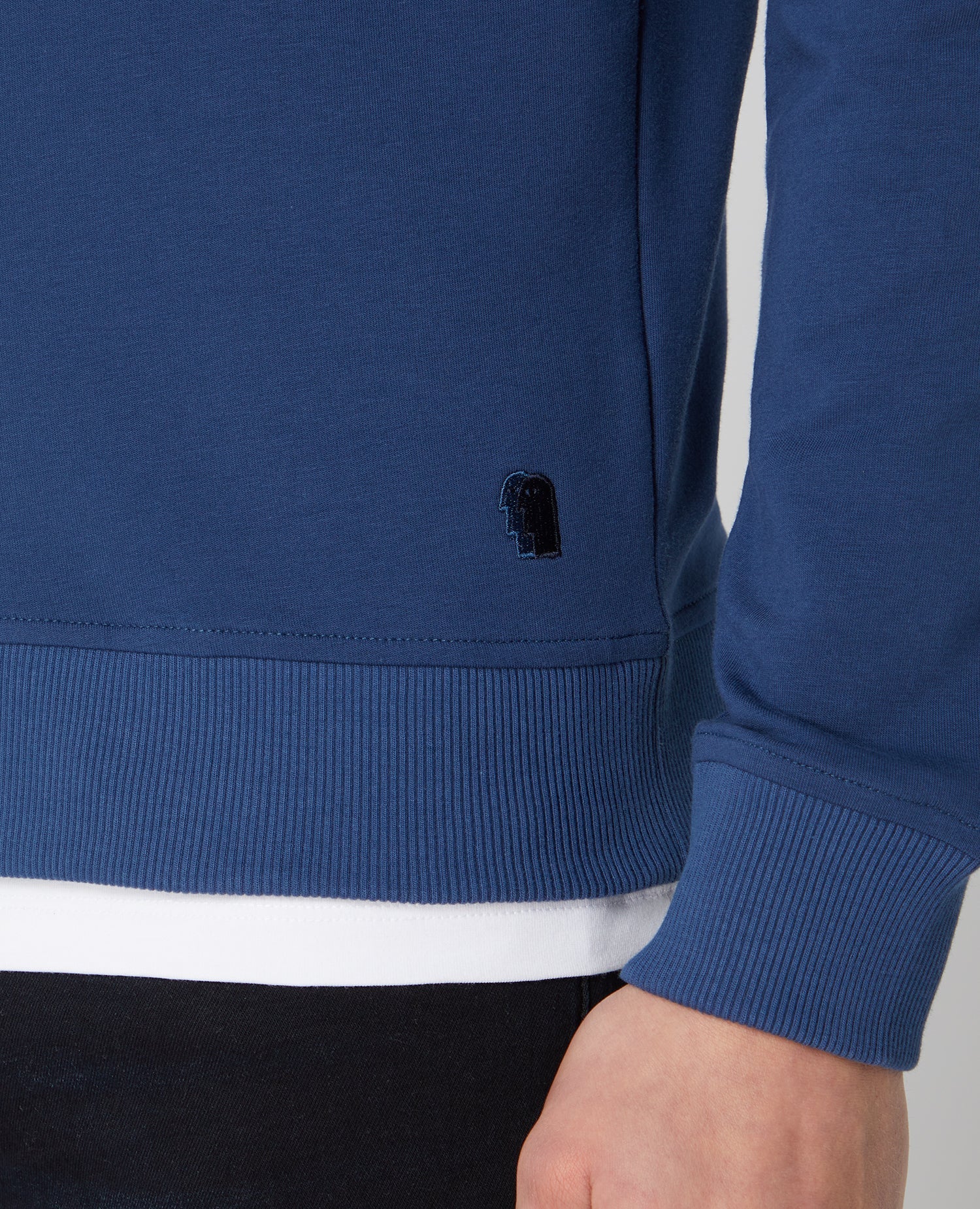 Tapered Fit Cotton-Stretch Half-Zip Sweatshirt - Image 5