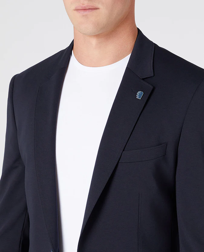 Tapered Fit Cotton-Stretch Jersey Jacket - Image 4