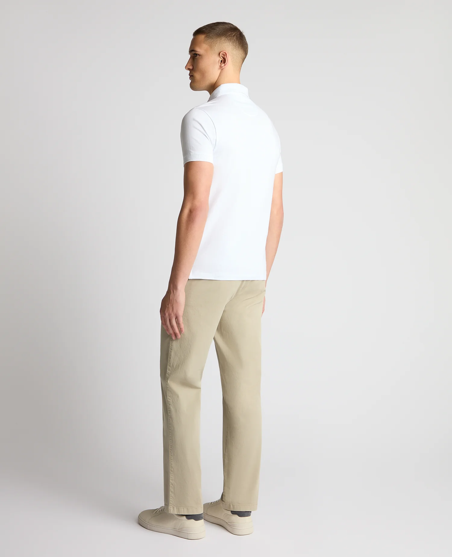 Tapered Fit Cotton-Stretch Polo Shirt - Image 3