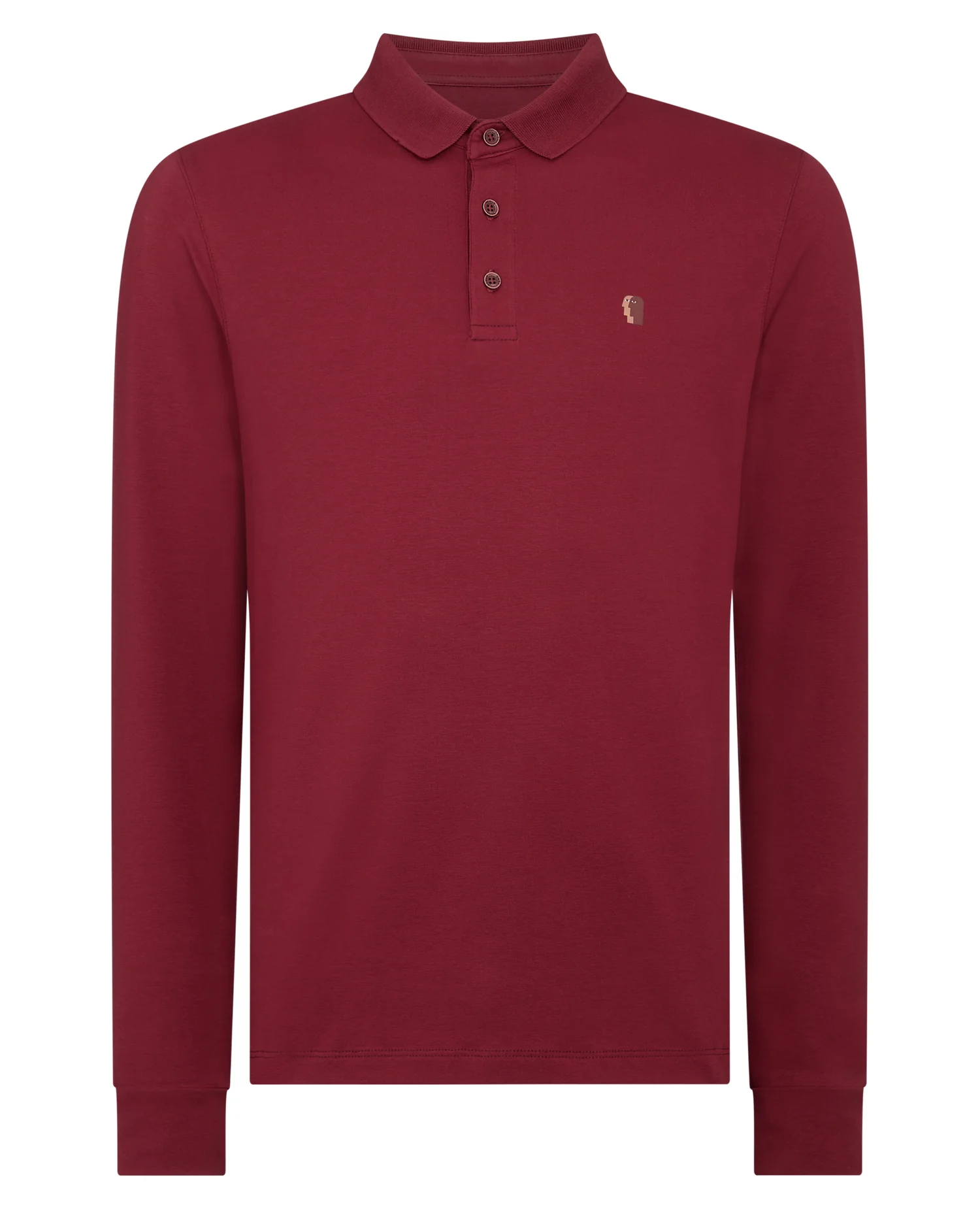 Tapered Fit Cotton-Stretch Long-Sleeve Polo Shirt - Image 6