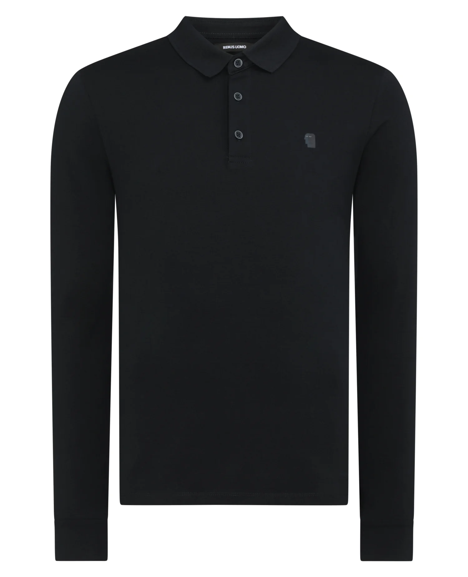 Tapered Fit Cotton-Stretch Long-Sleeve Polo Shirt - Image 5