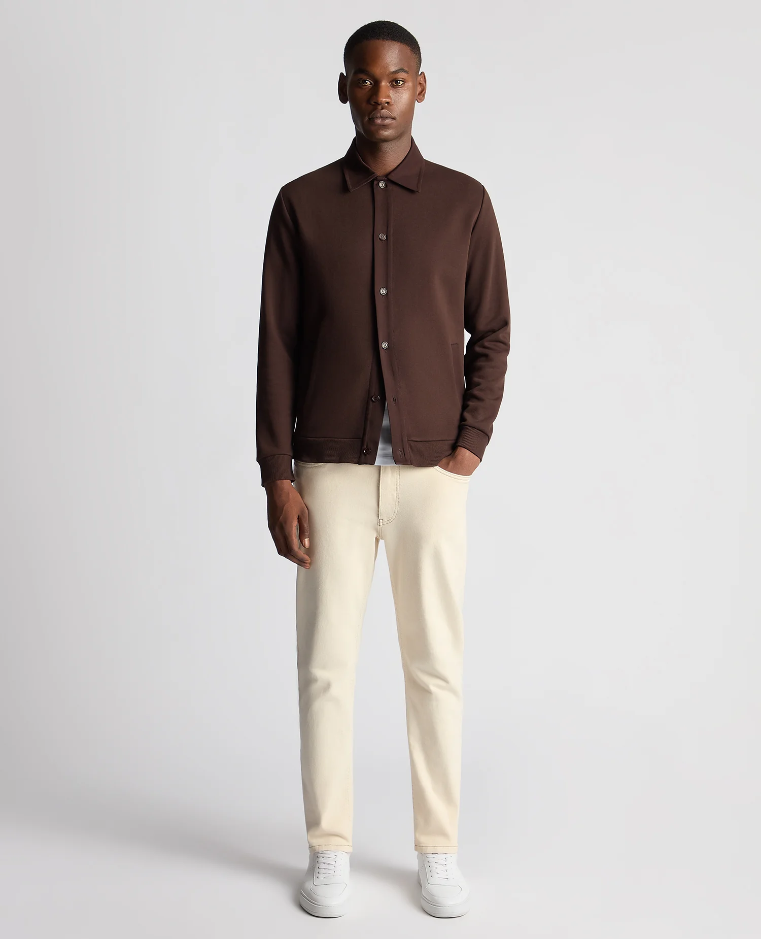 Tapered Fit Cotton-Stretch Cardigan - Image 2