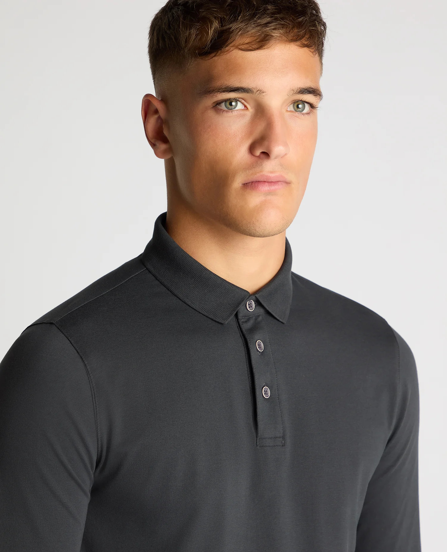 Tapered Fit Cotton-Stretch Polo Shirt - Image 5