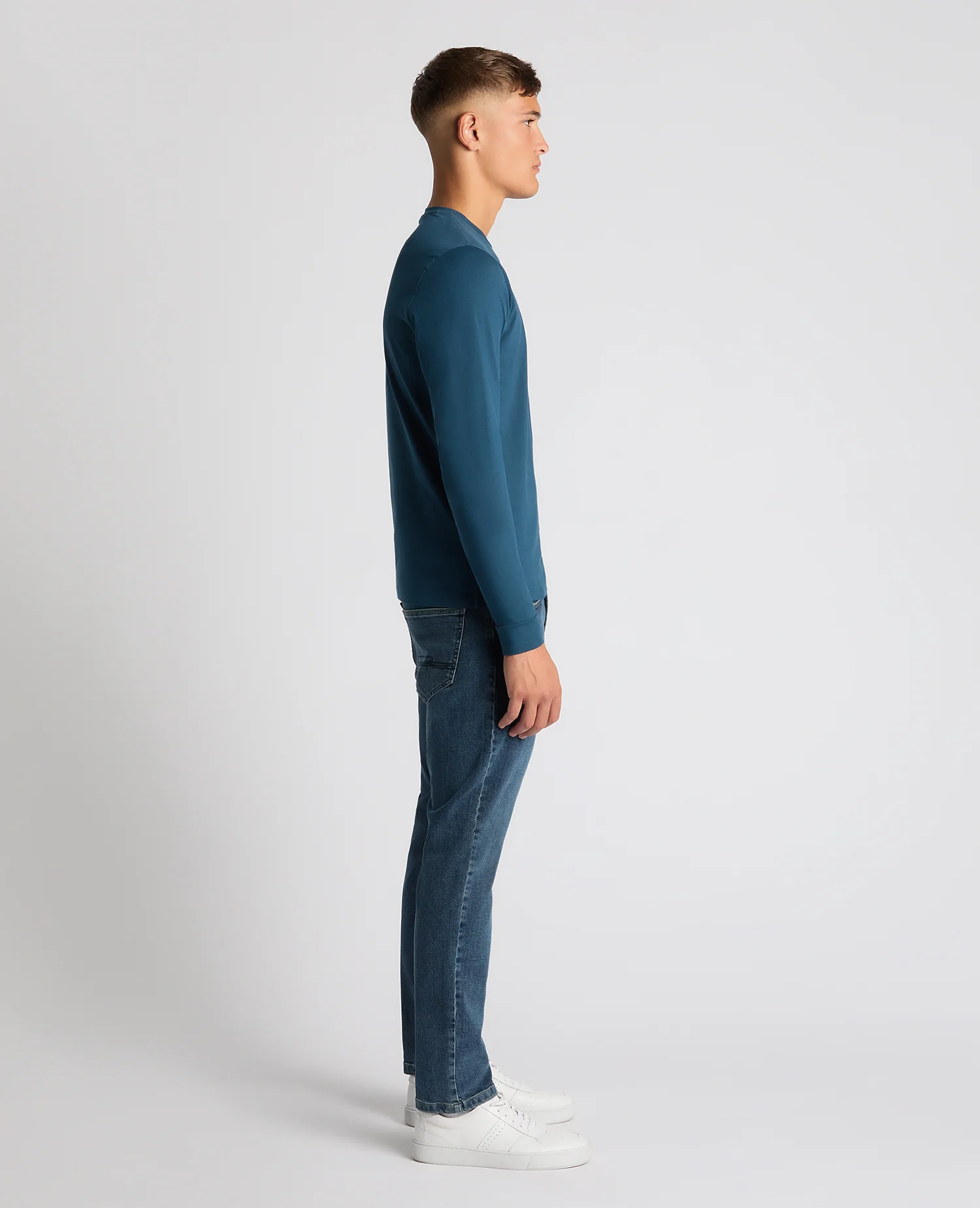 Tapered Fit Cotton-Stretch T-Shirt - Image 3