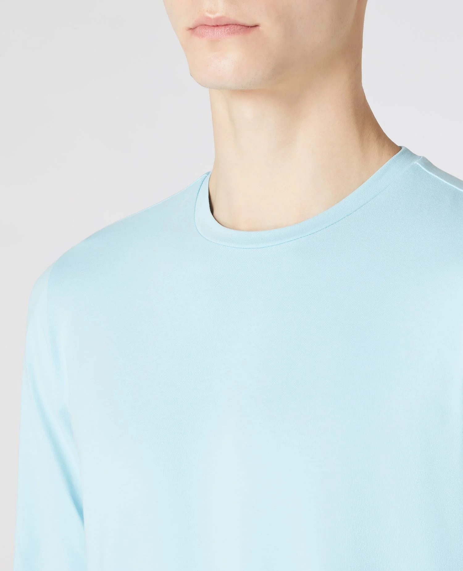 Tapered Fit Cotton-Stretch Long Sleeve T-Shirt - Image 4