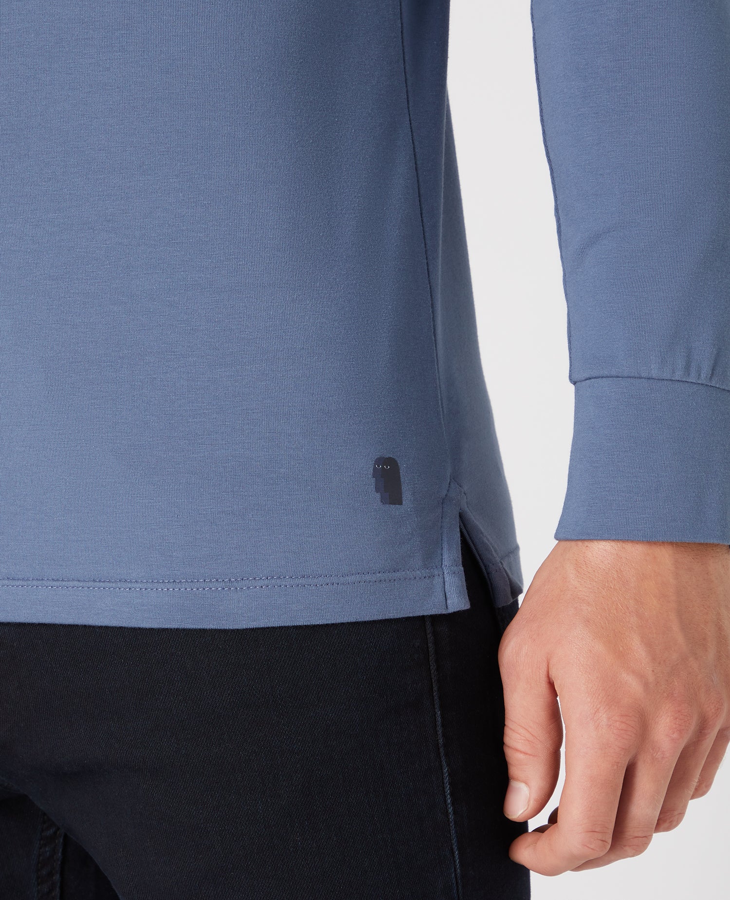 Tapered Fit Cotton-Stretch Long Sleeve T-Shirt - Image 5