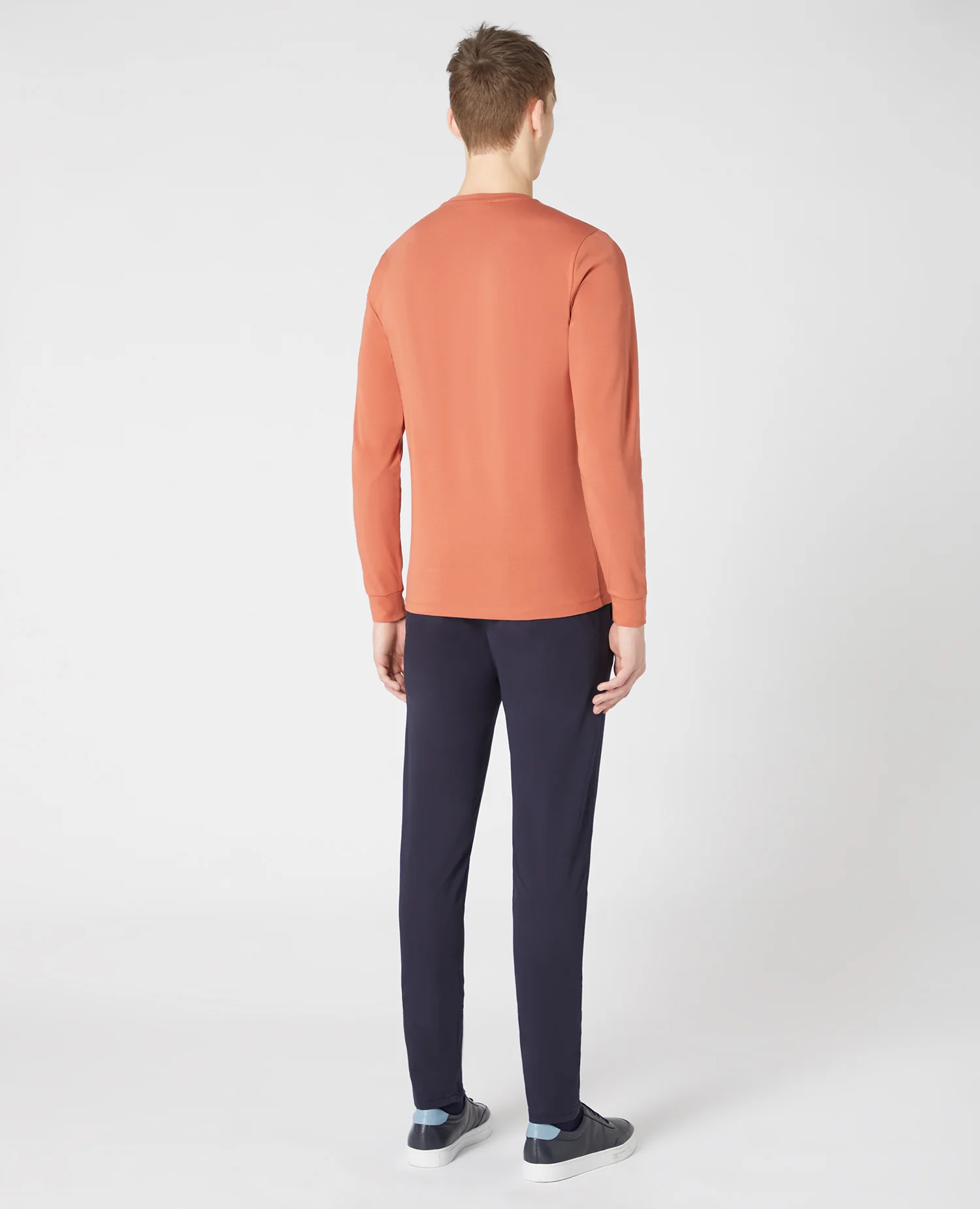 Tapered Fit Cotton-Stretch Long Sleeve T-Shirt - Image 3