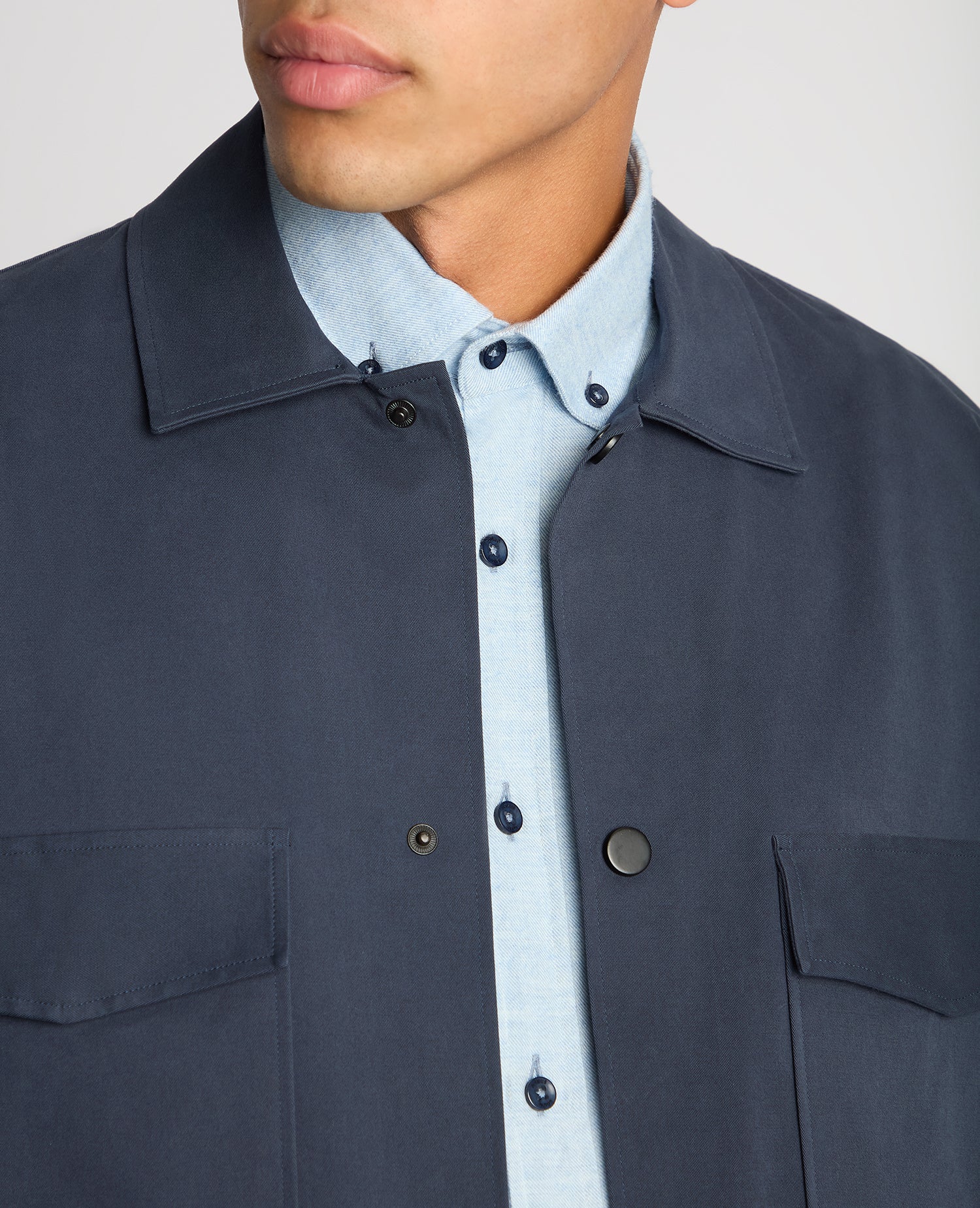 Regular Fit Cotton Stretch Overshirt - Image 5