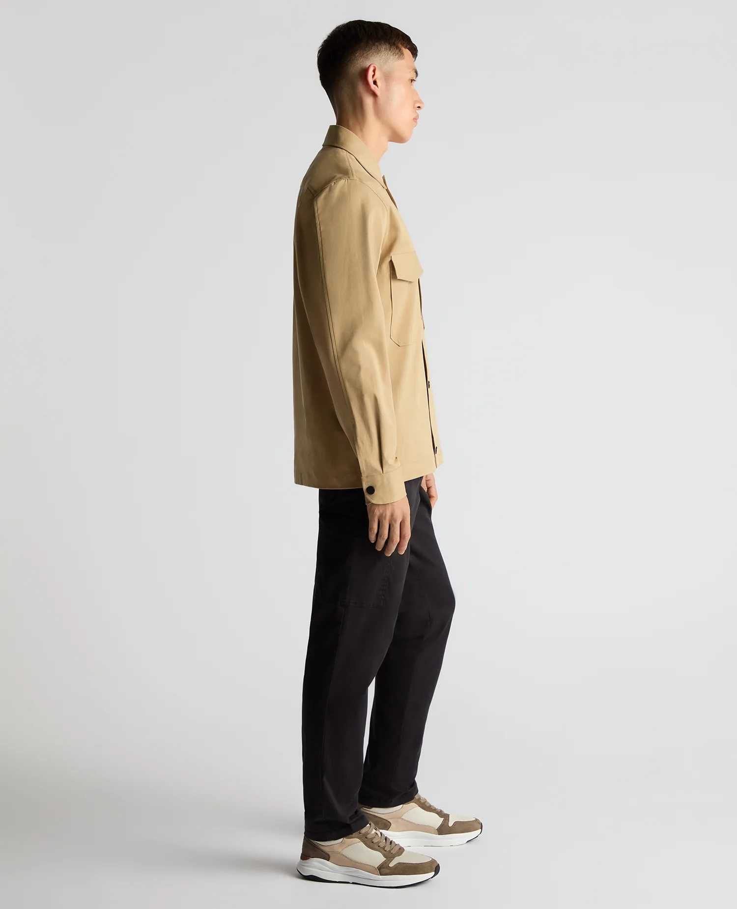 Regular Fit Cotton Stretch Overshirt - Image 4