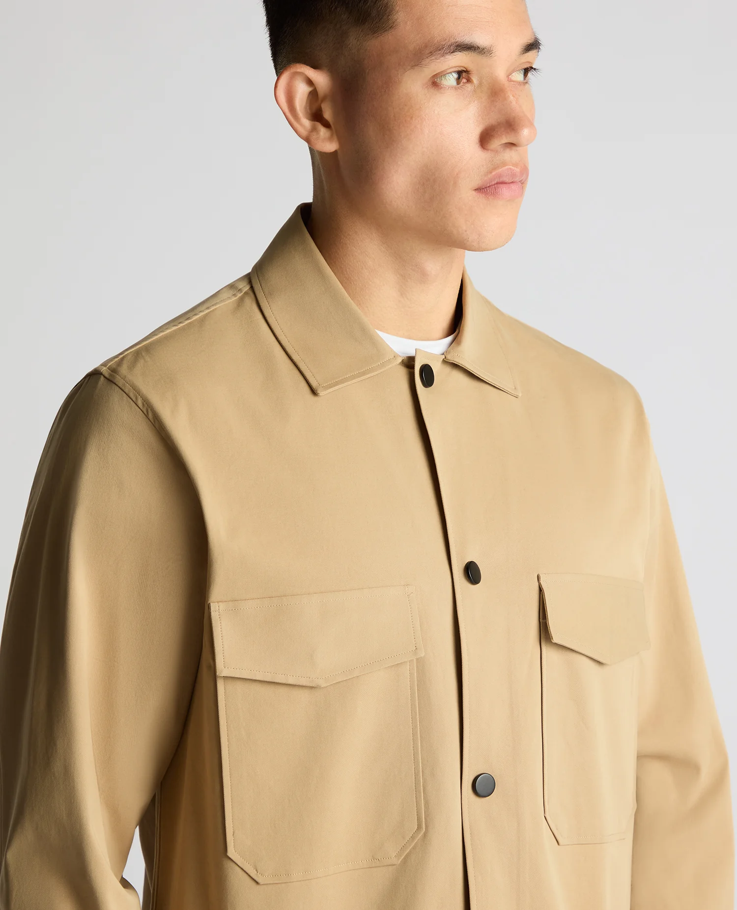 Regular Fit Cotton Stretch Overshirt - Image 5