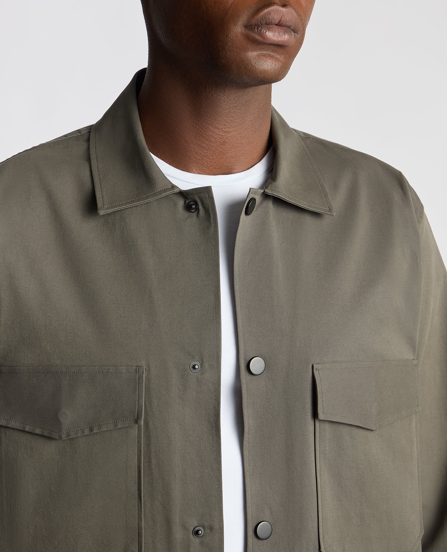Regular Fit Cotton Stretch Overshirt - Image 5