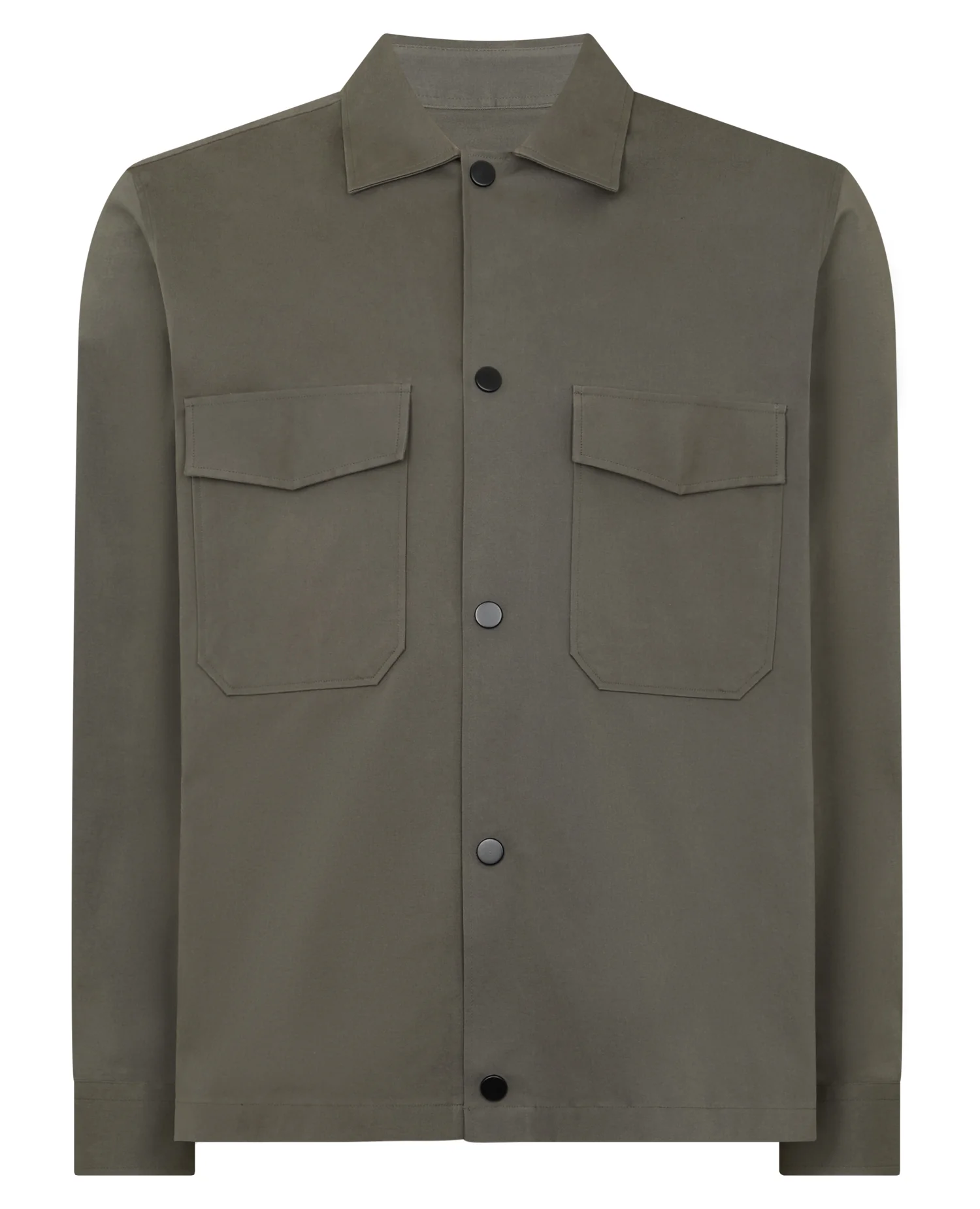 Regular Fit Cotton Stretch Overshirt - Image 7