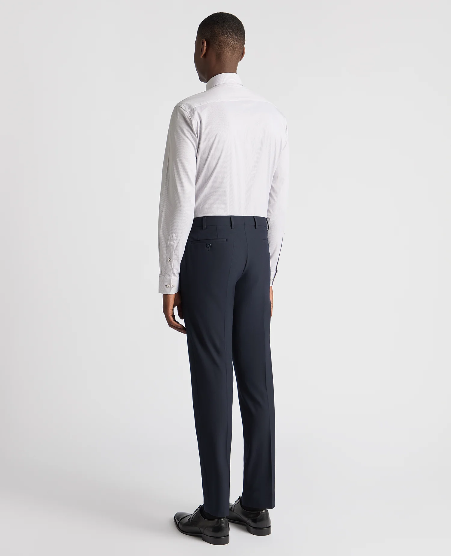 Tapered Fit Cotton Stretch Pinstripe Shirt - Image 3