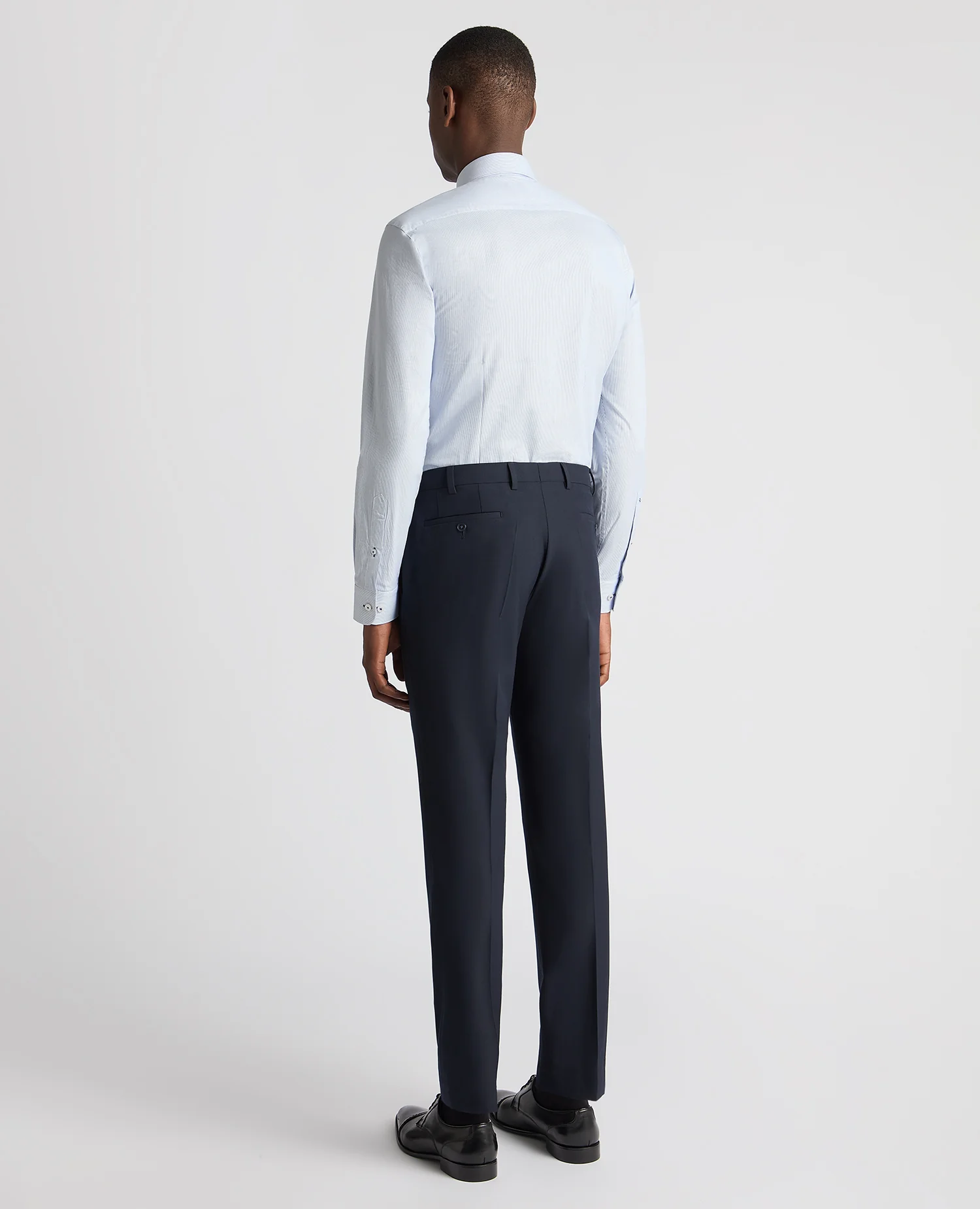 Tapered Fit Cotton Stretch Pinstripe Shirt - Image 3