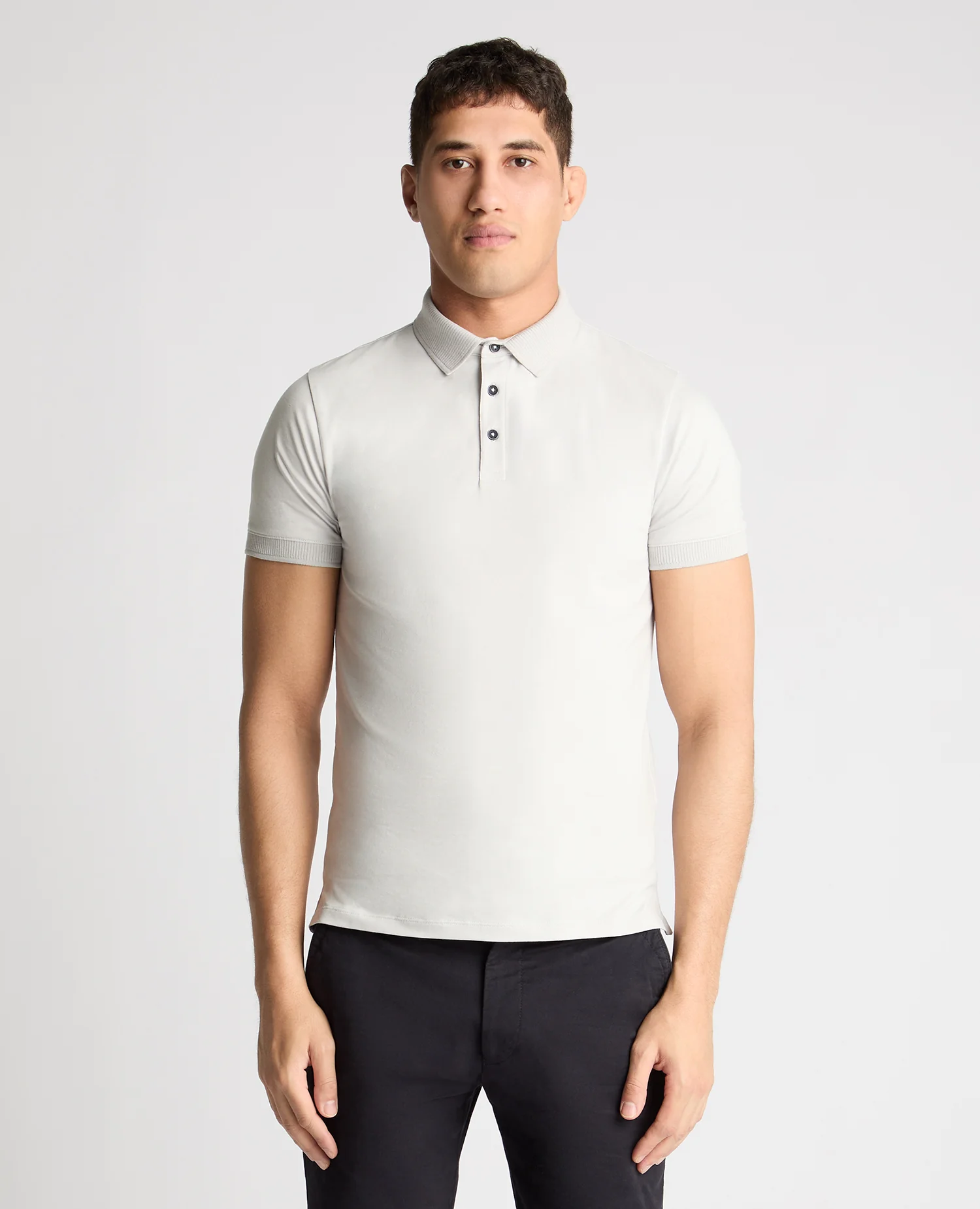 Tapered Fit Cotton-Stretch Polo Shirt