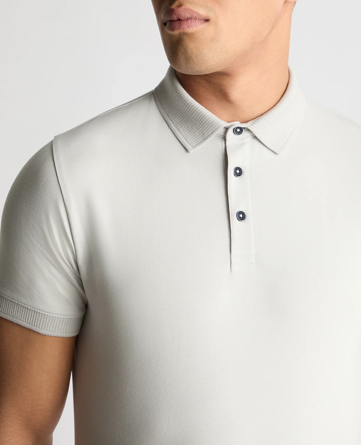 Tapered Fit Cotton-Stretch Polo Shirt - Image 5
