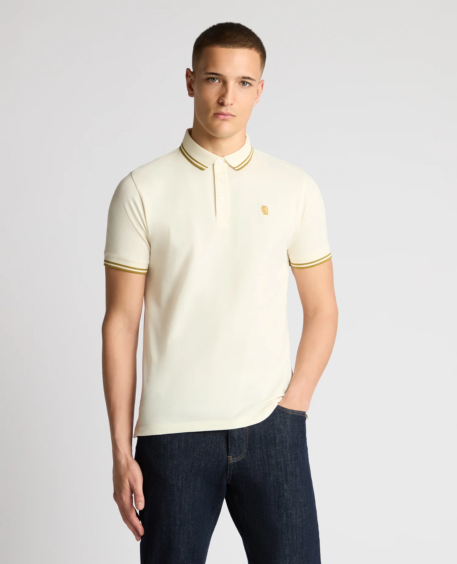 Tapered Fit Cotton-Stretch Polo Shirt