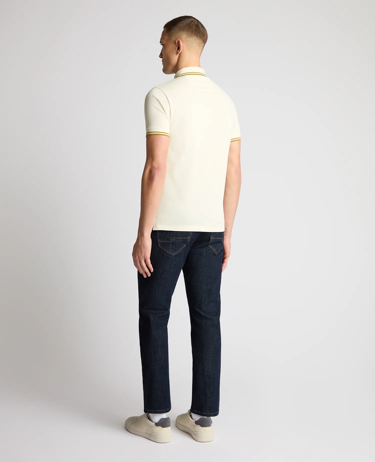 Tapered Fit Cotton-Stretch Polo Shirt - Image 3