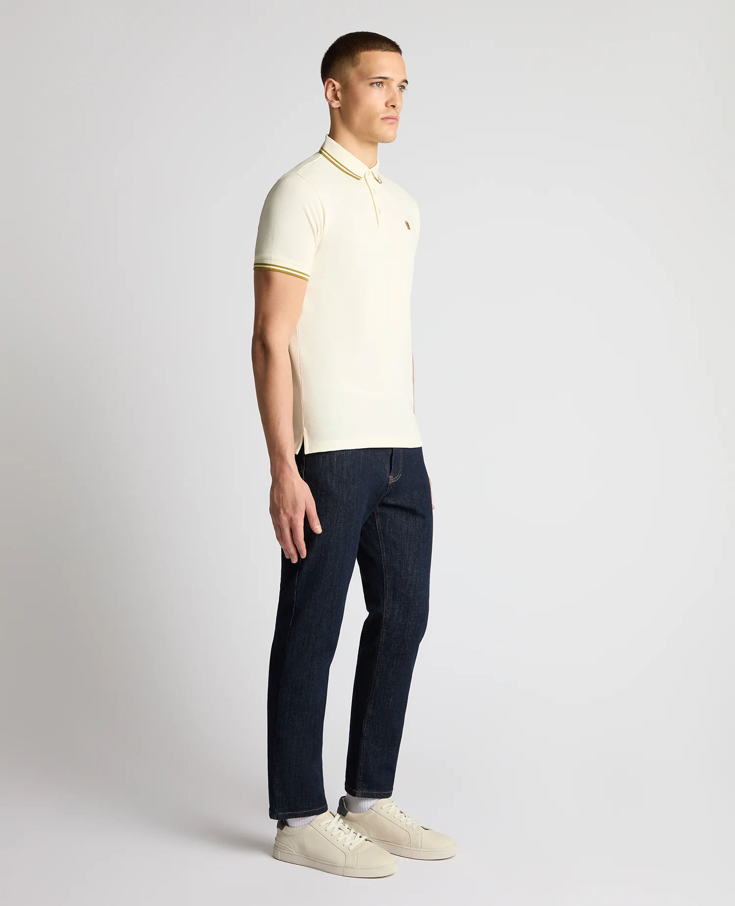 Tapered Fit Cotton-Stretch Polo Shirt - Image 4