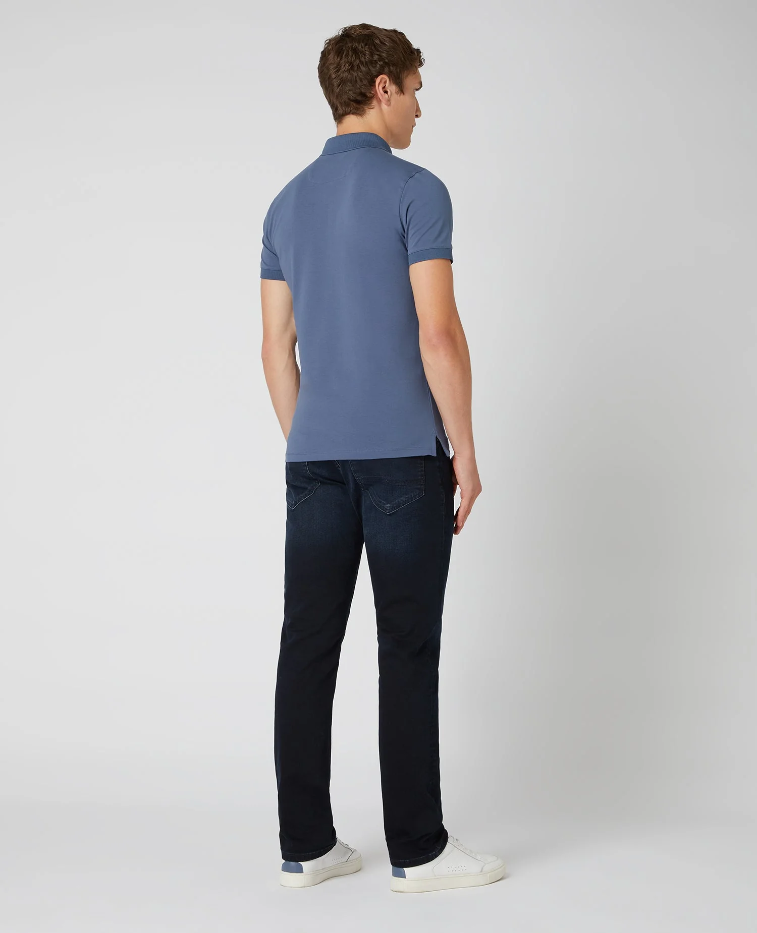 Tapered Fit Cotton-Stretch Polo Shirt - Image 3