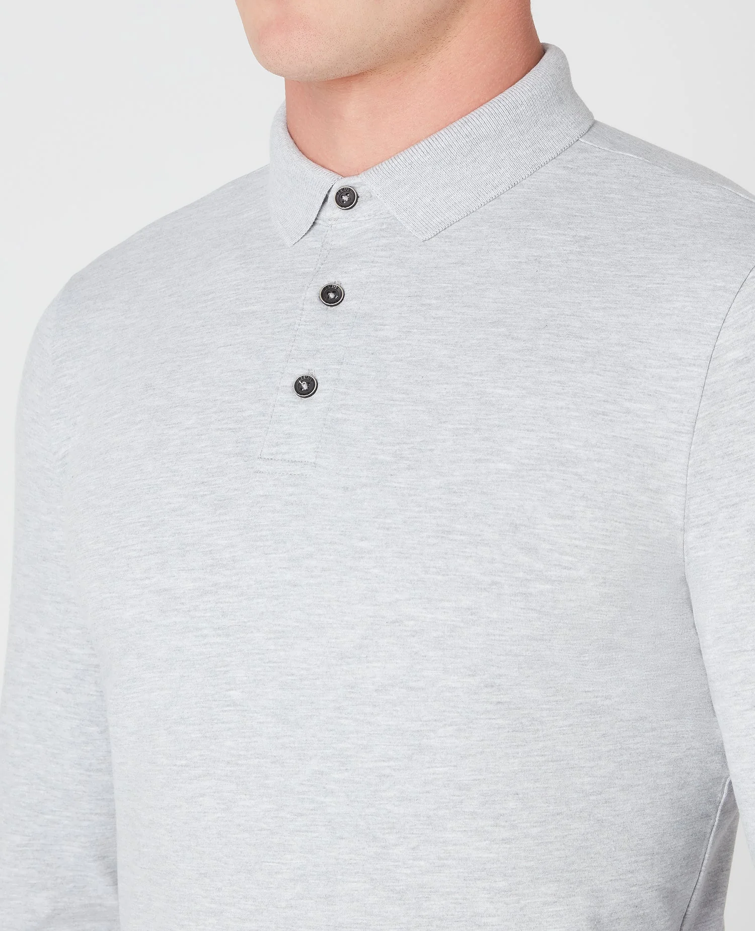Tapered Fit Cotton-Stretch Long-Sleeve Polo Shirt - Image 4