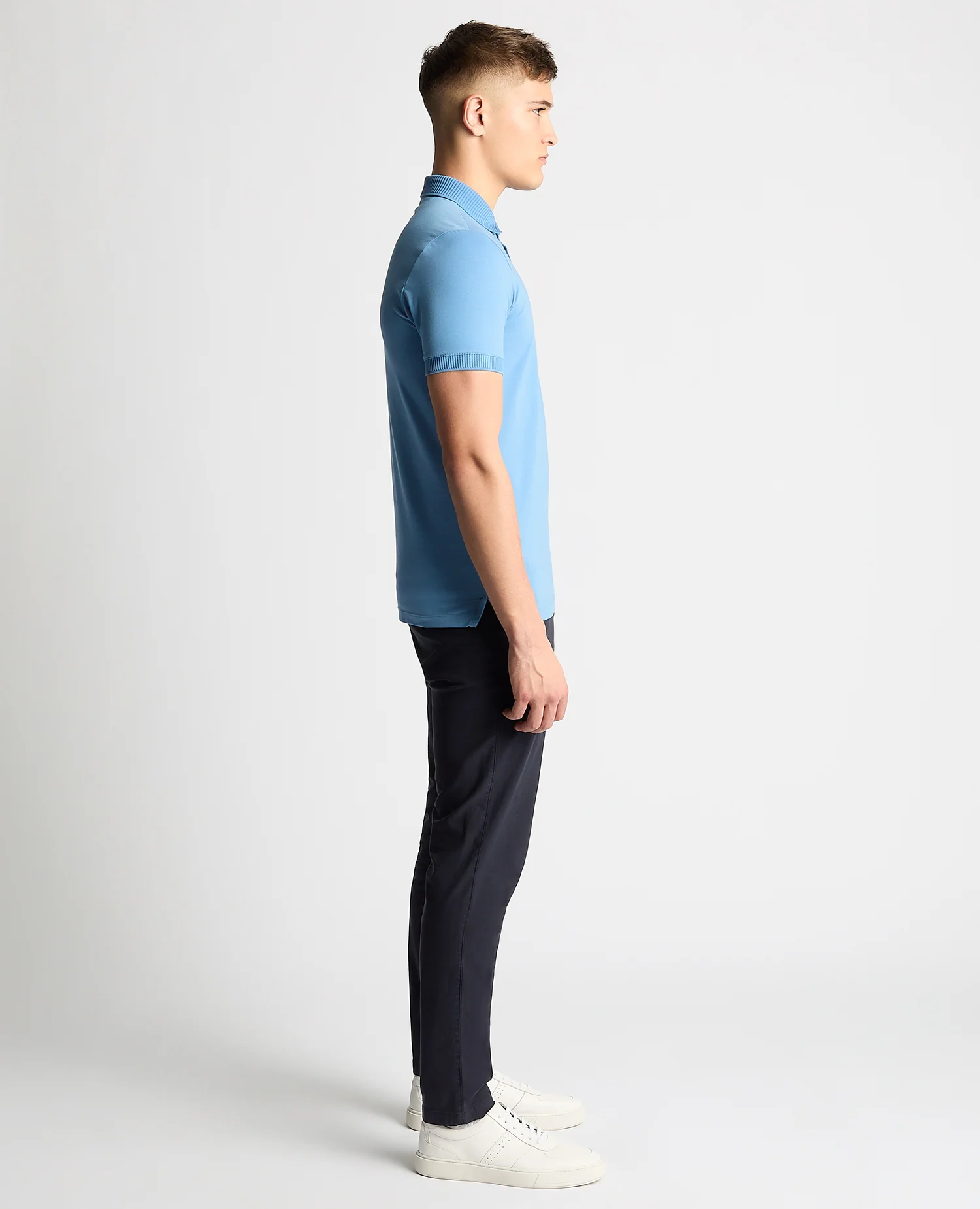 Tapered Fit Cotton-Stretch Polo Shirt - Image 3