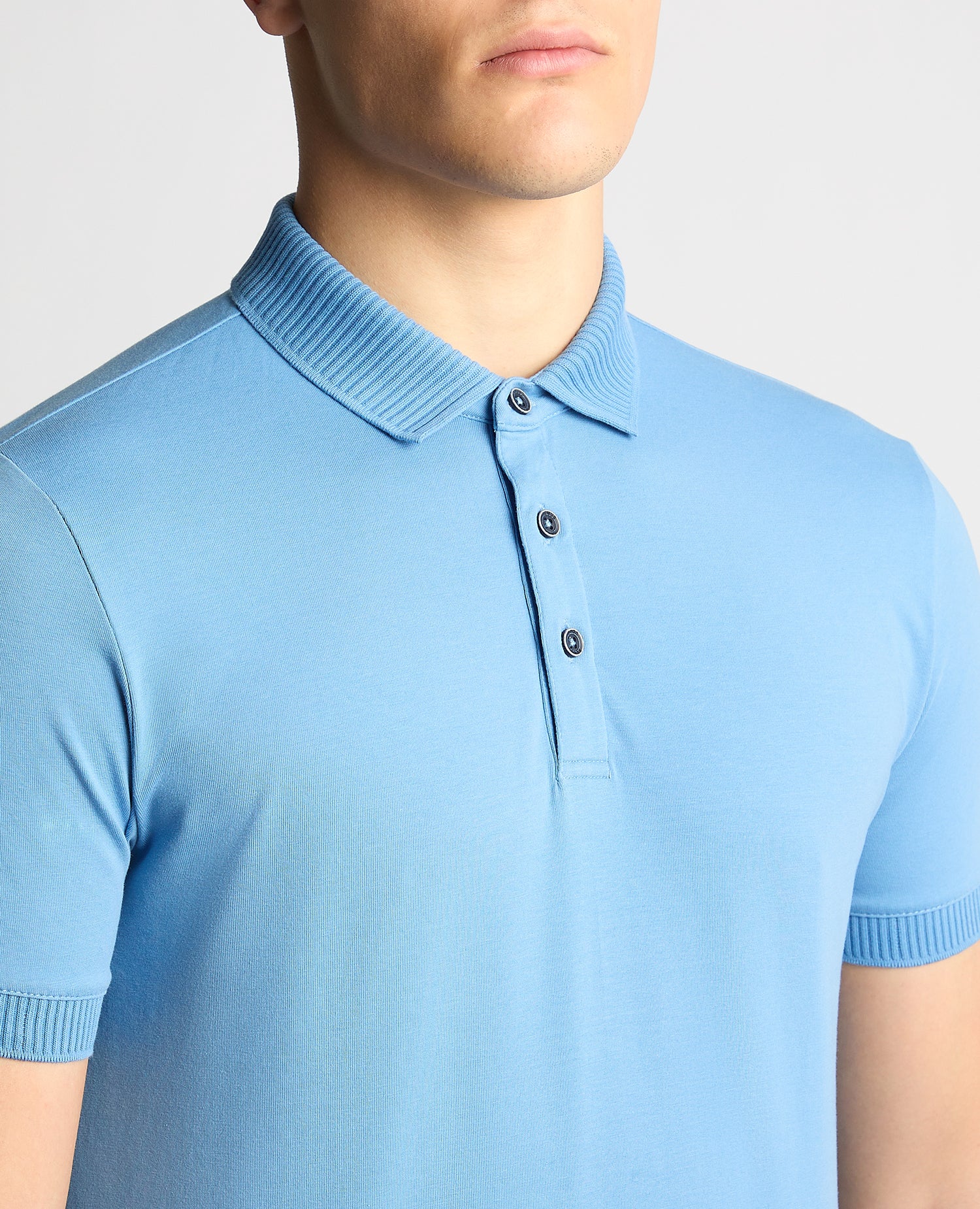 Tapered Fit Cotton-Stretch Polo Shirt - Image 5
