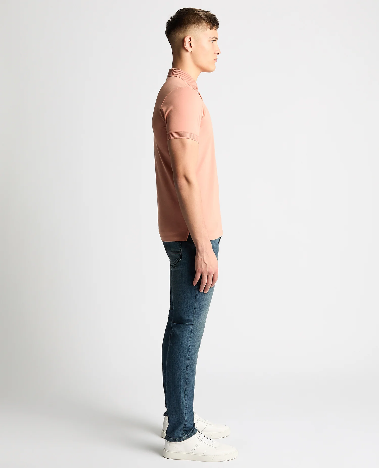 Tapered Fit Cotton-Stretch Polo Shirt - Image 3