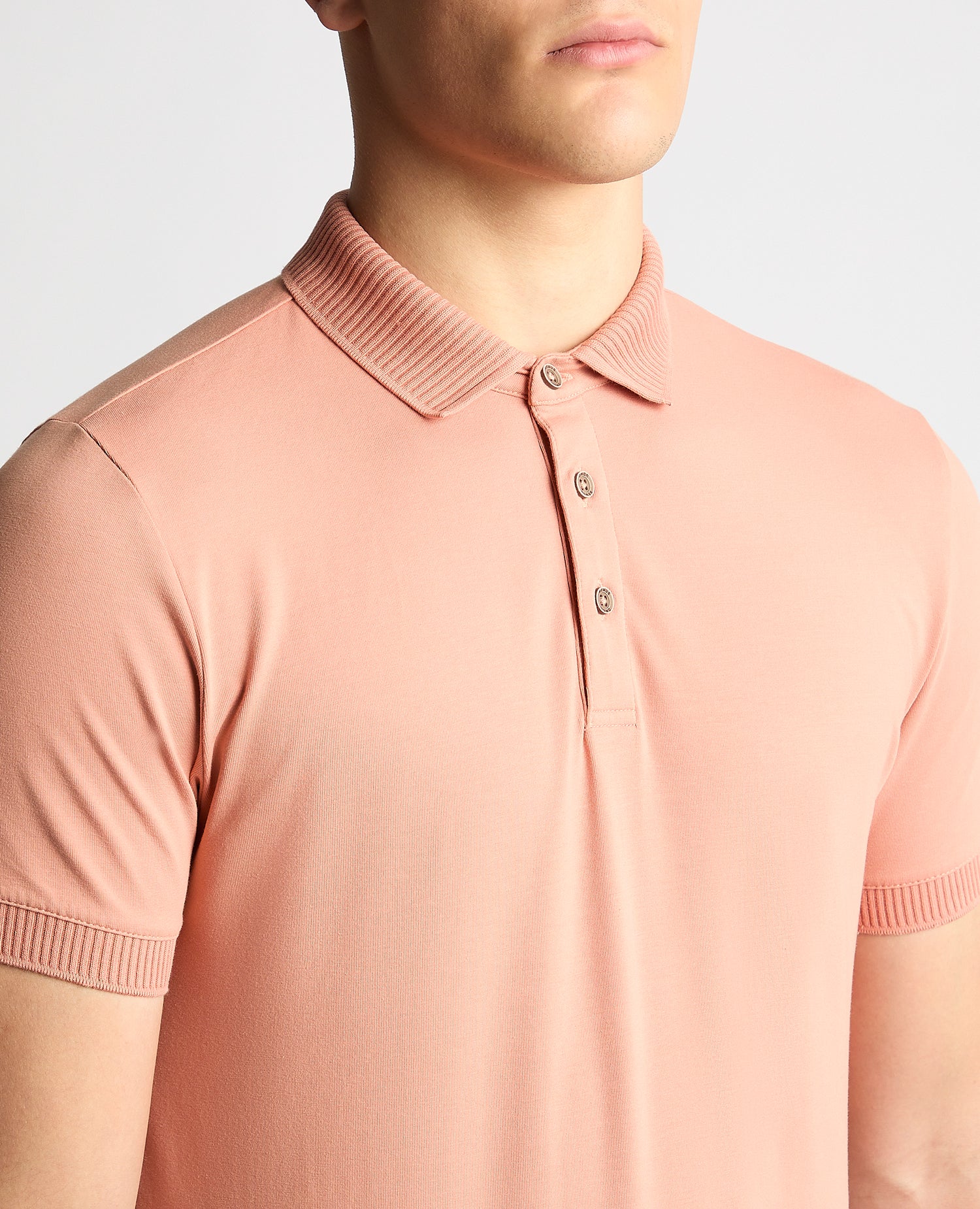 Tapered Fit Cotton-Stretch Polo Shirt - Image 5