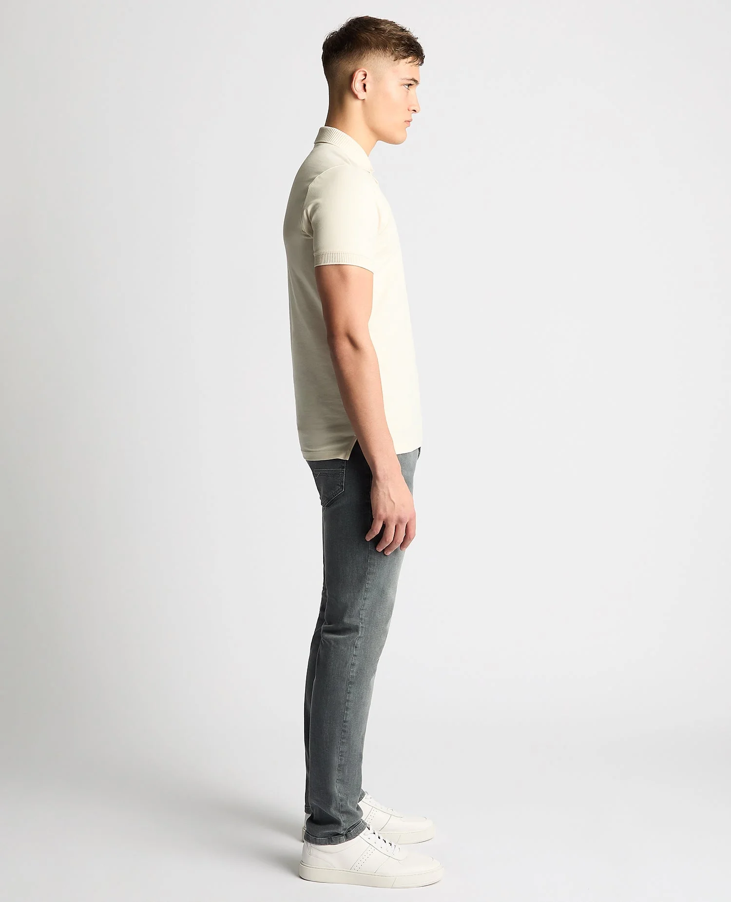 Tapered Fit Cotton-Stretch Polo Shirt - Image 4