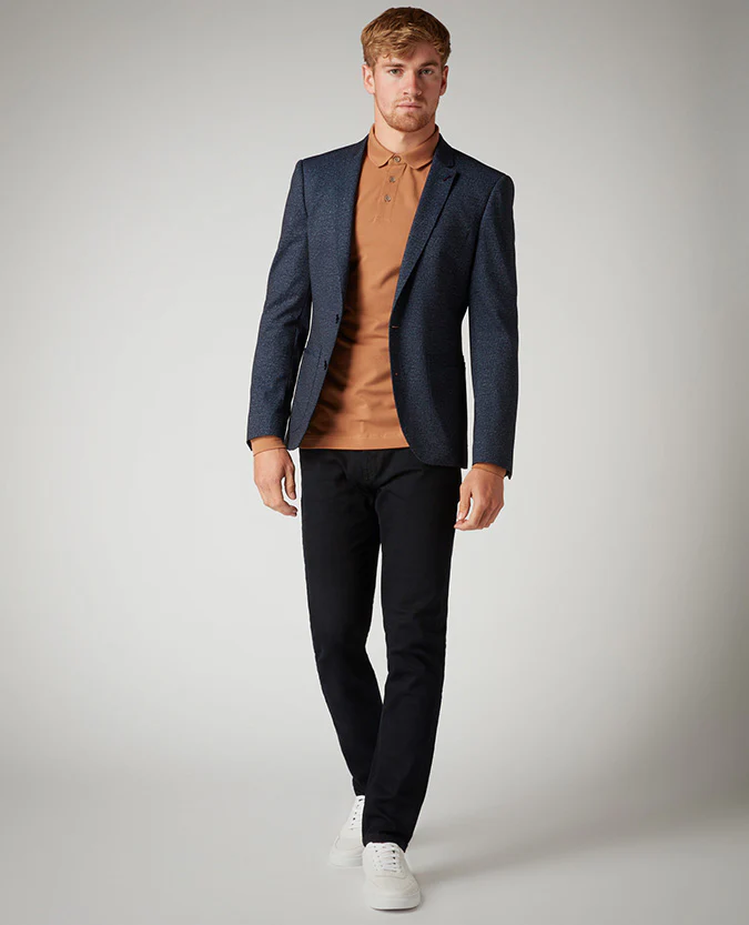 Tapered Fit Cotton-Stretch Polo Shirt - Image 3