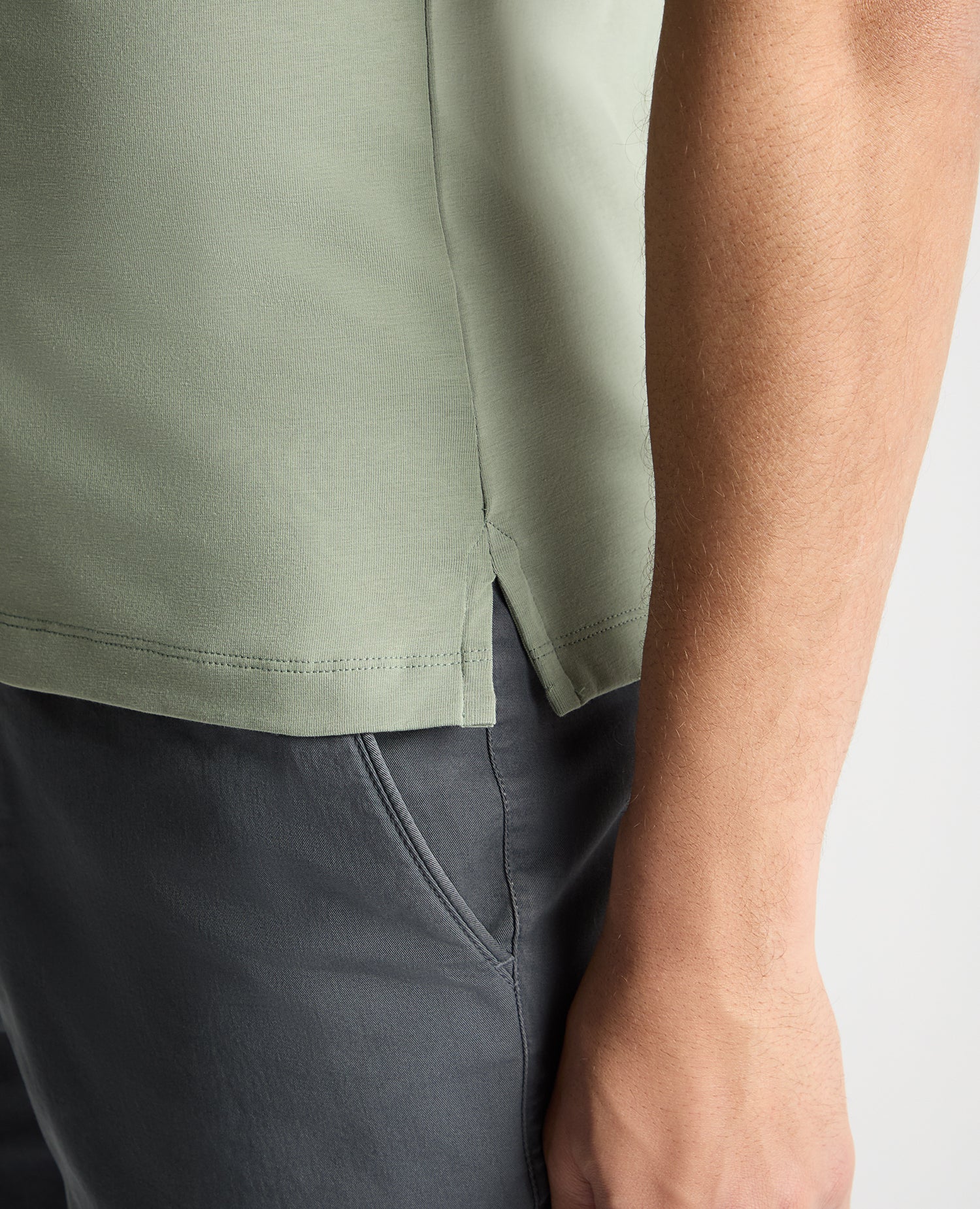 Tapered Fit Cotton-Stretch Polo Shirt - Image 6