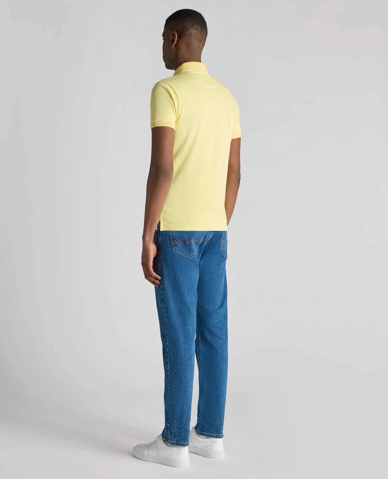 Tapered Fit Cotton-Stretch Polo Shirt - Image 3