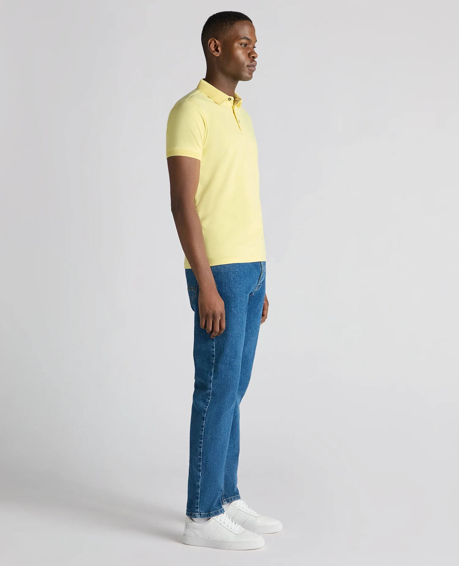 Tapered Fit Cotton-Stretch Polo Shirt - Image 4