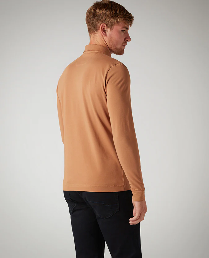Tapered Fit Cotton-Stretch Polo Shirt - Image 5