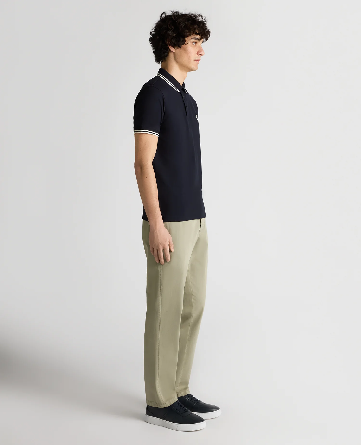 Tapered Fit Cotton-Stretch Polo Shirt - Image 4