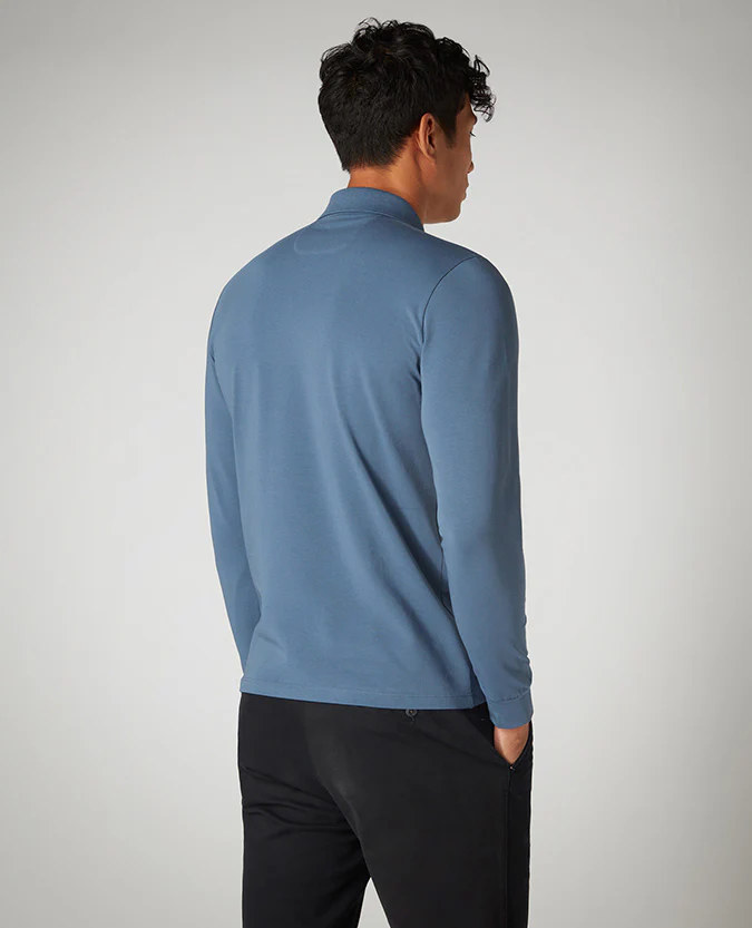 Tapered Fit Cotton-Stretch Polo Shirt - Image 5
