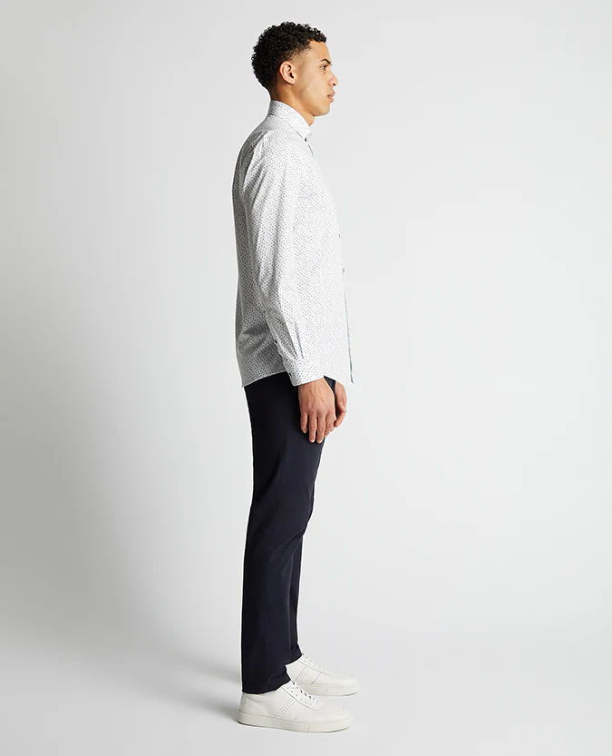 Tapered Fit Cotton Stretch Shirt - Image 4