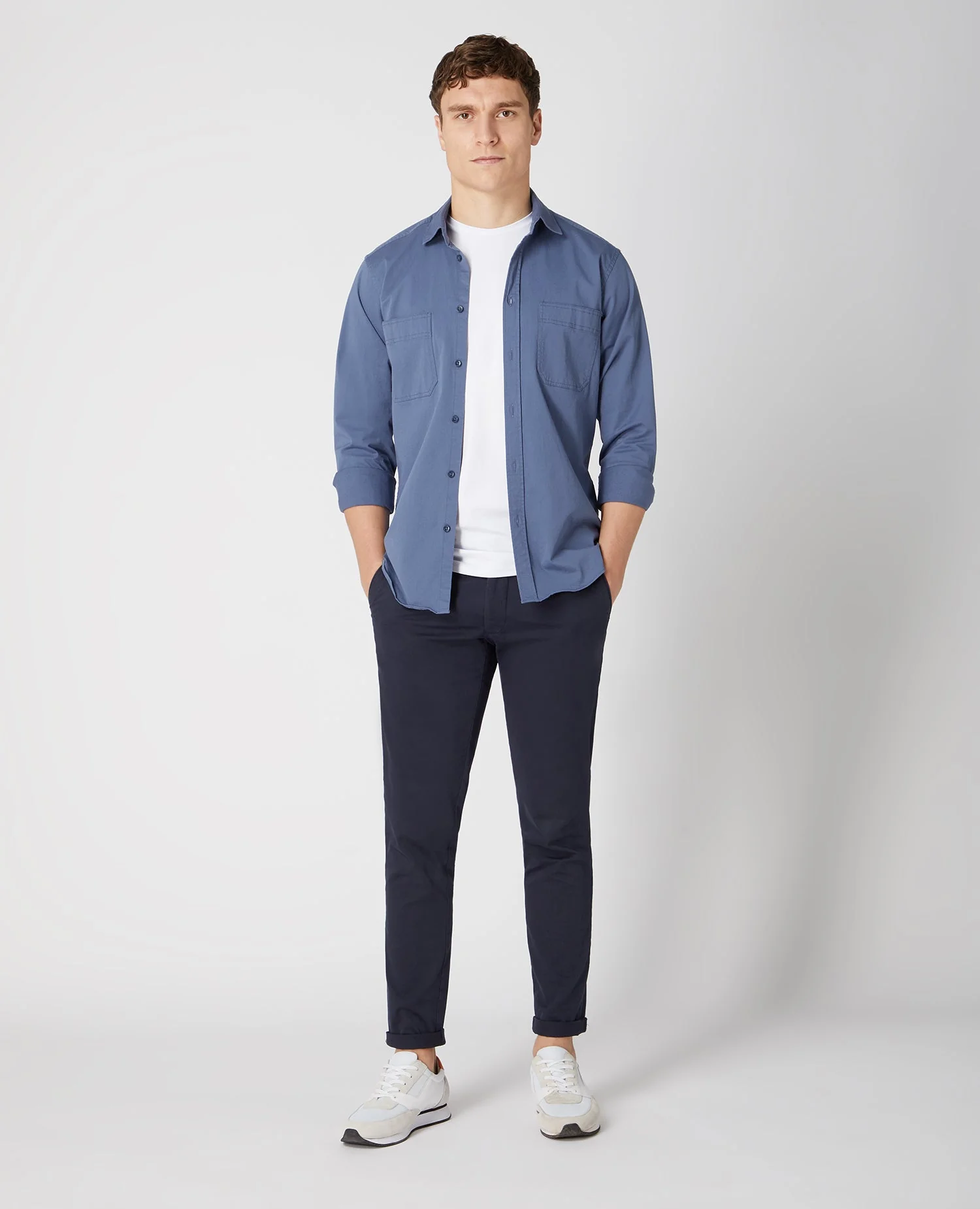 Tapered Fit Cotton Stretch Shirt - Image 2