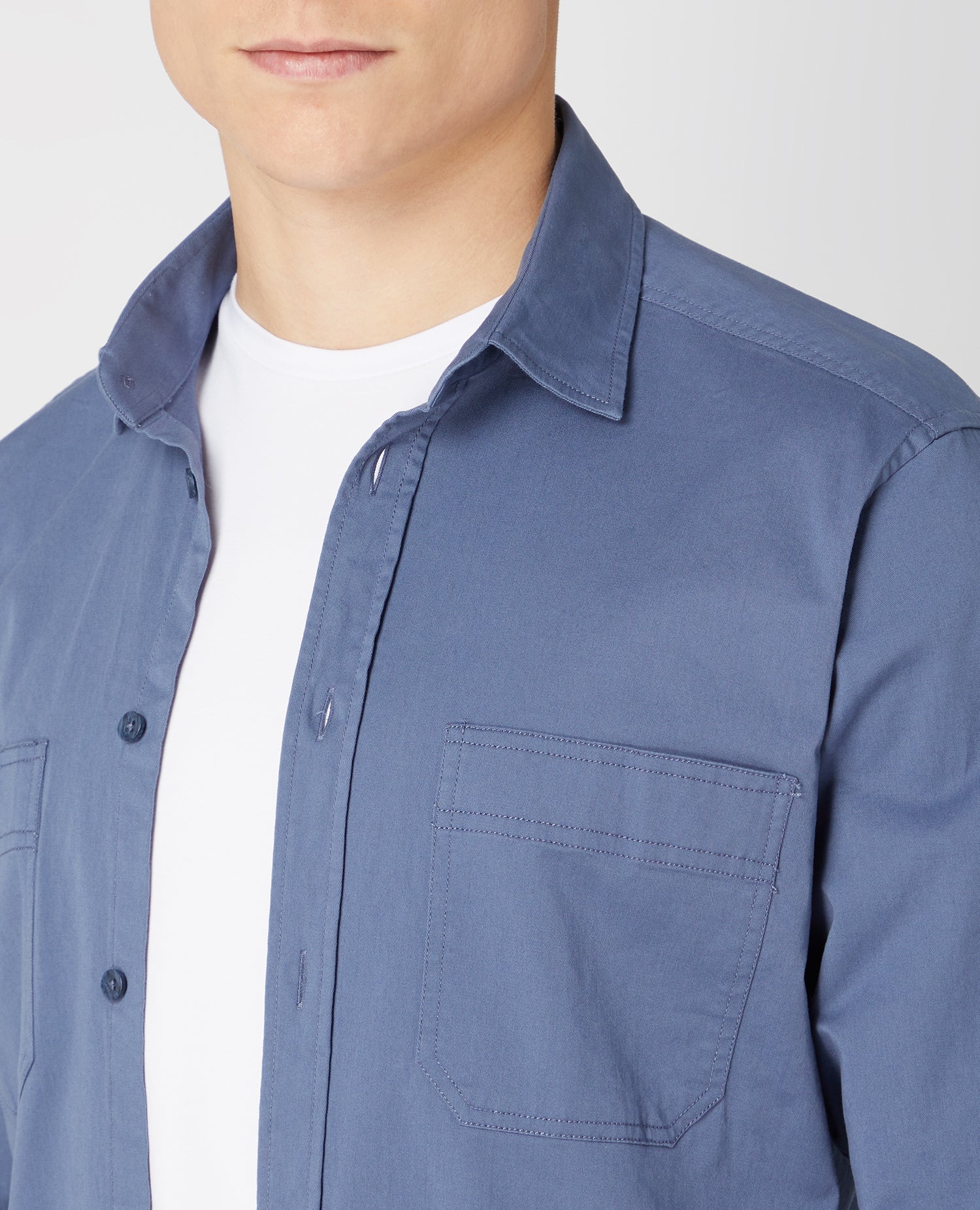 Tapered Fit Cotton Stretch Shirt - Image 4