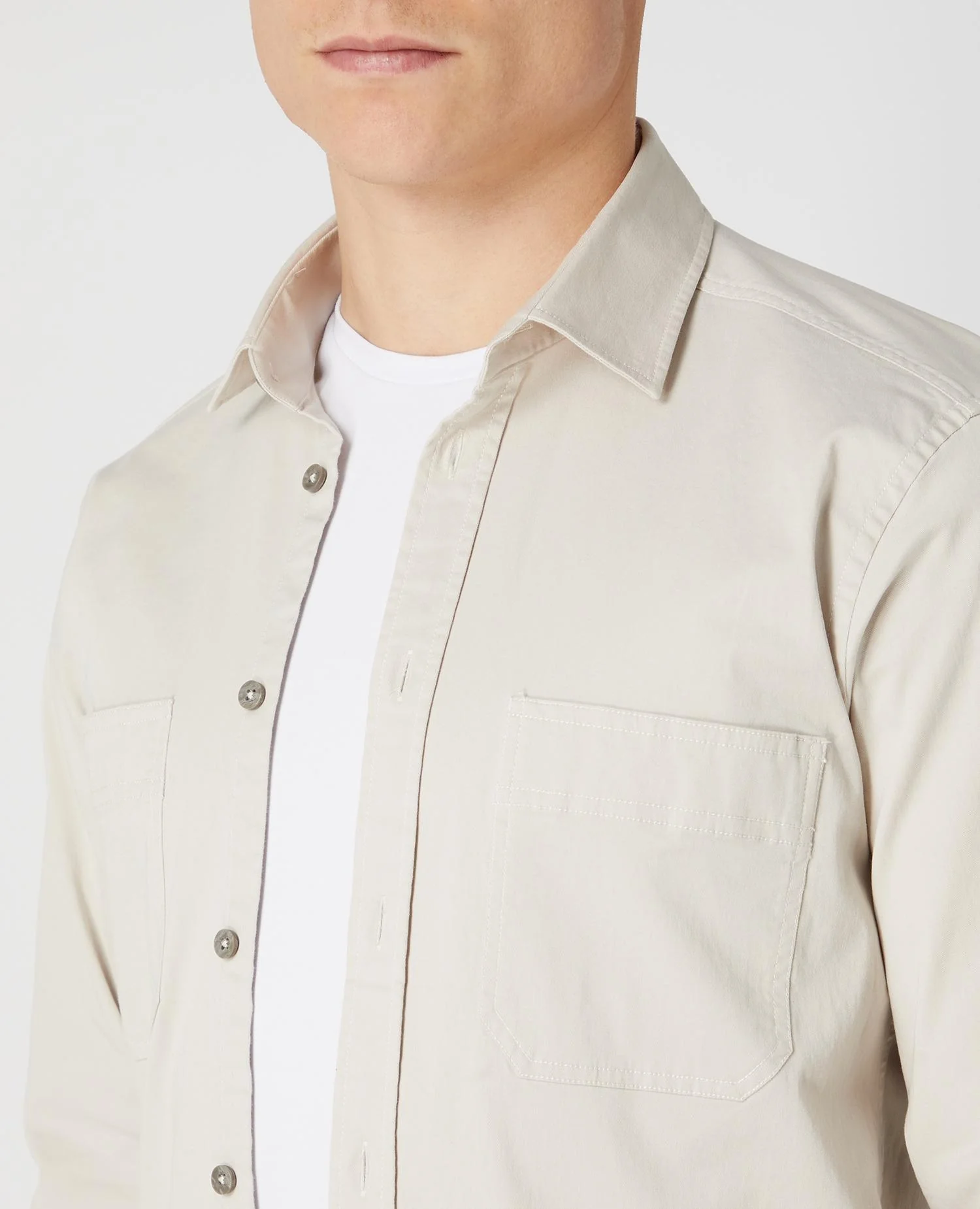 Tapered Fit Cotton Stretch Shirt - Image 4