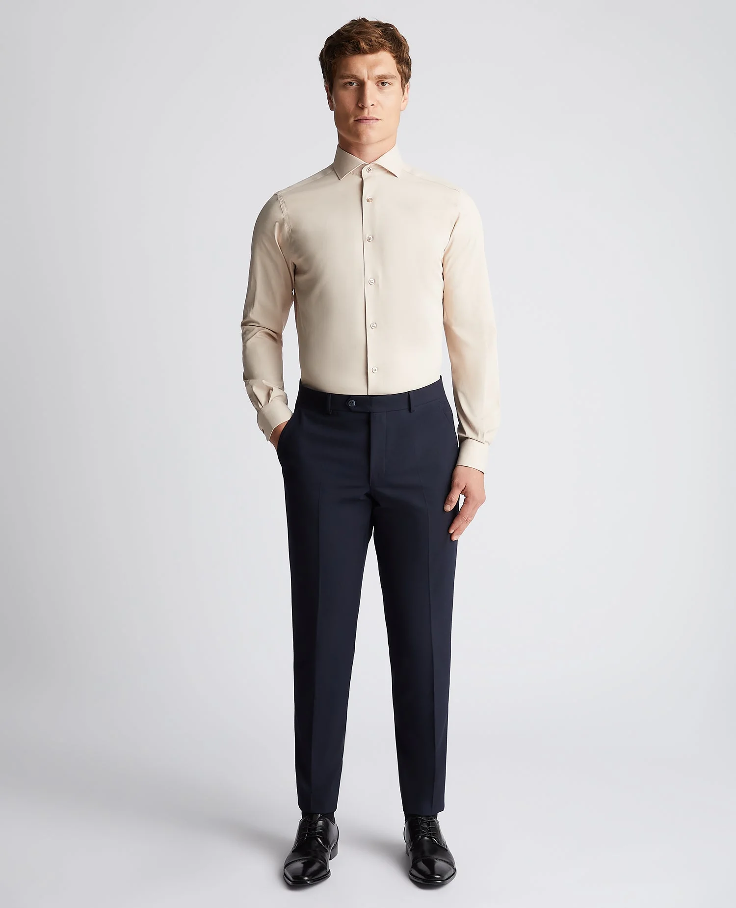 Tapered Fit Cotton Stretch Shirt - Image 2
