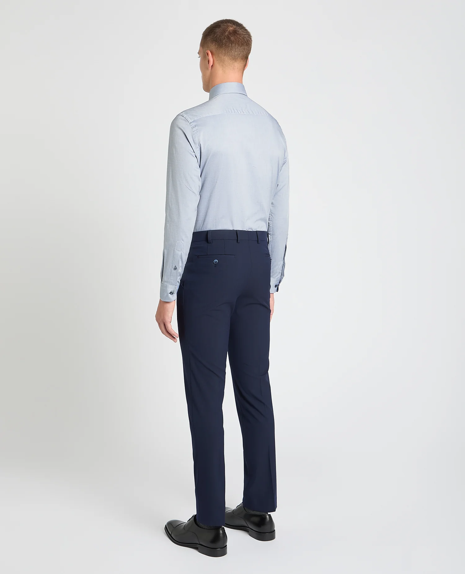 Tapered Fit Contrast Cotton Shirt - Image 3