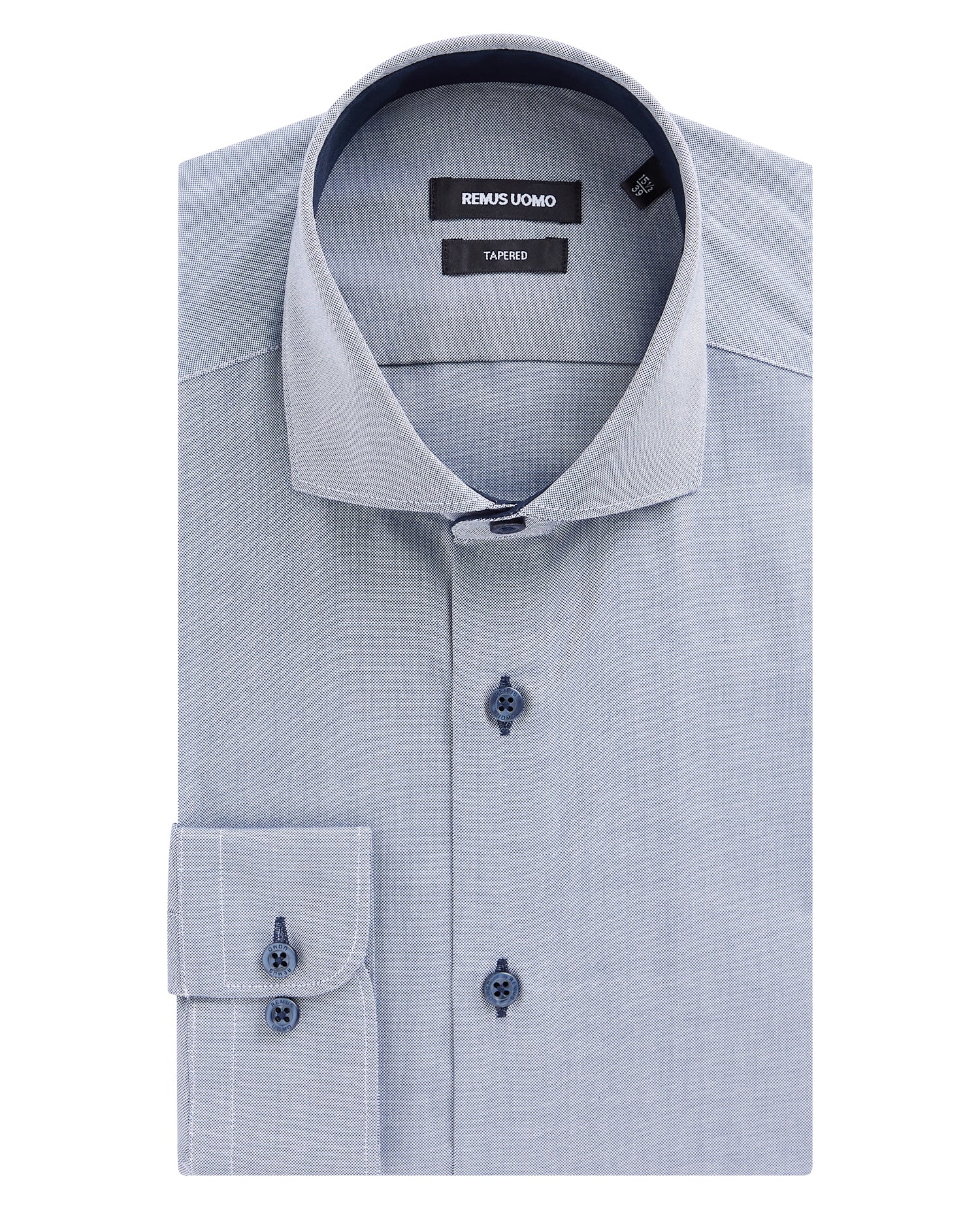 Tapered Fit Contrast Cotton Shirt - Image 5