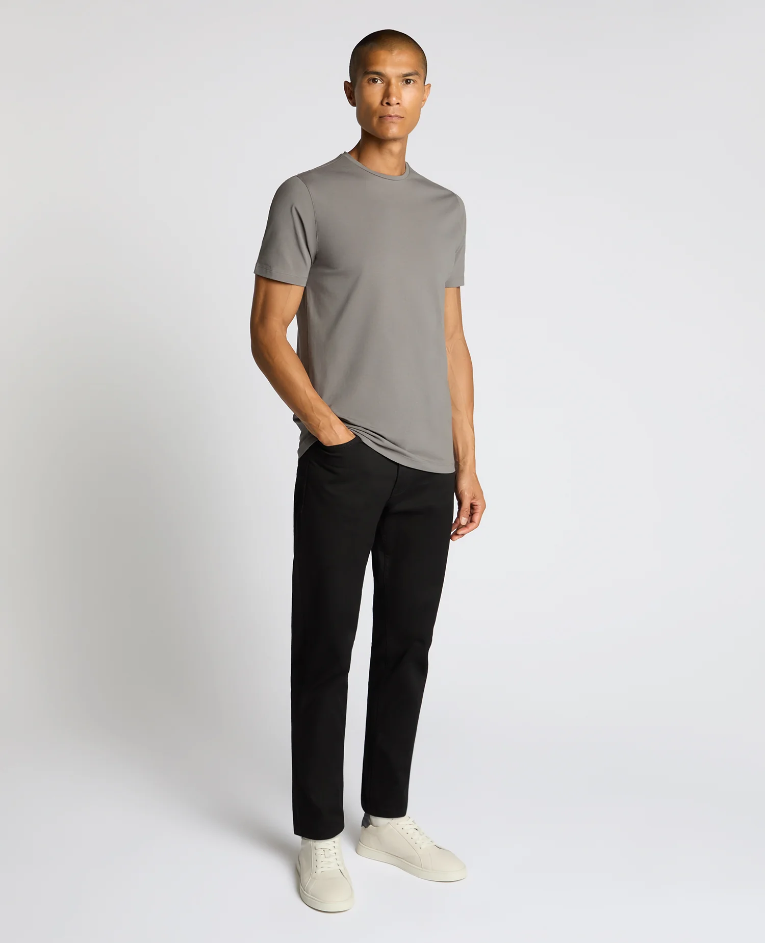 Cotton-Stretch Crew Neck T-Shirt - Image 2