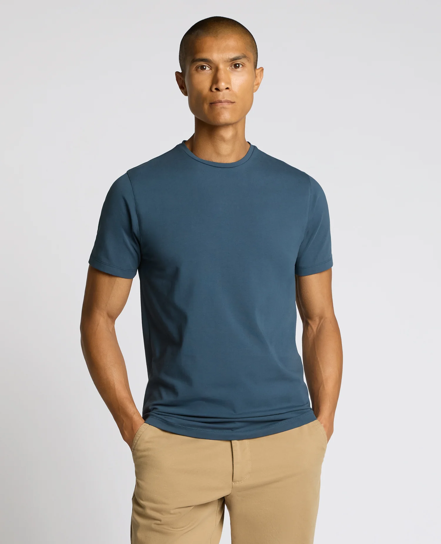 Cotton-Stretch Crew Neck T-Shirt