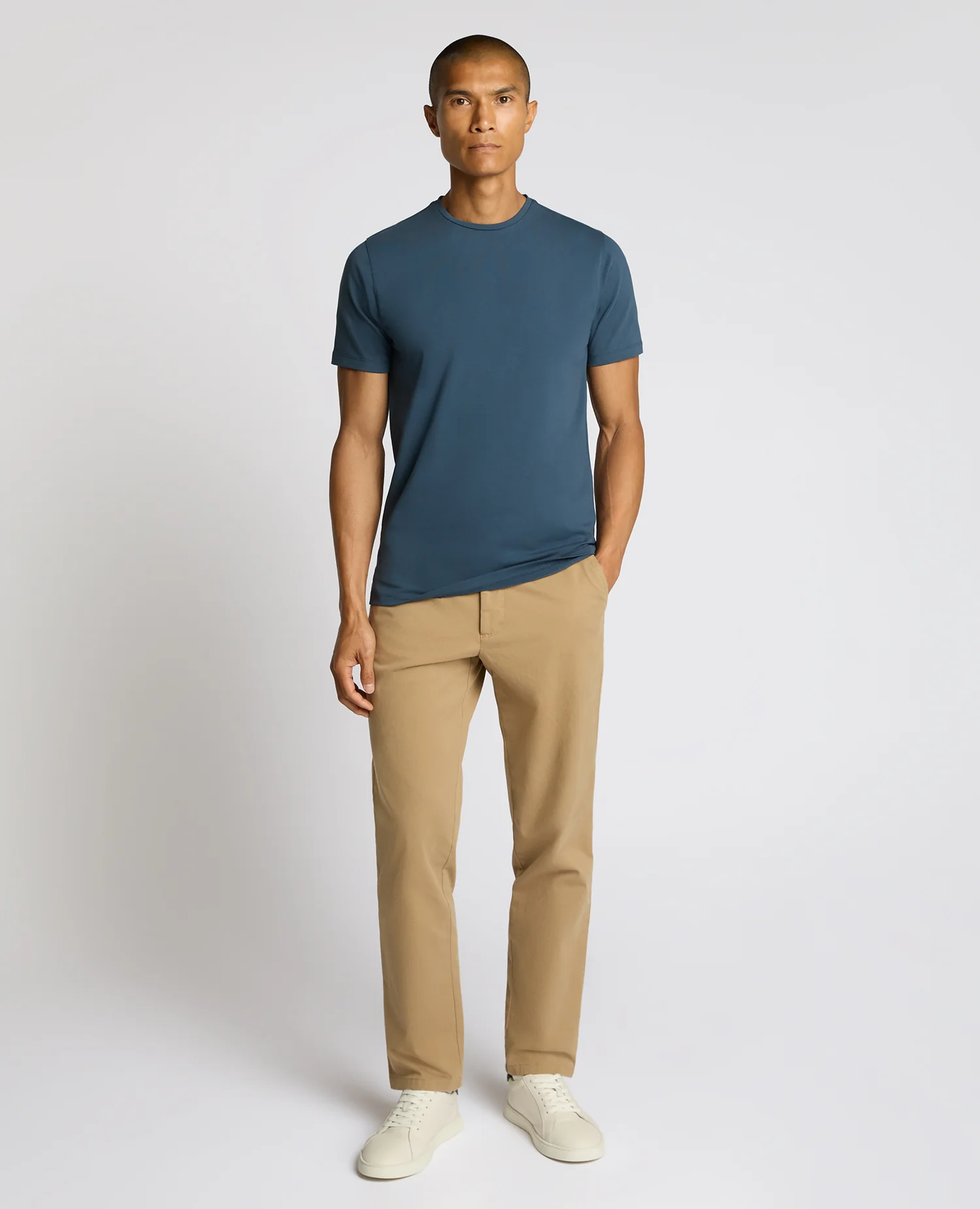 Cotton-Stretch Crew Neck T-Shirt - Image 2