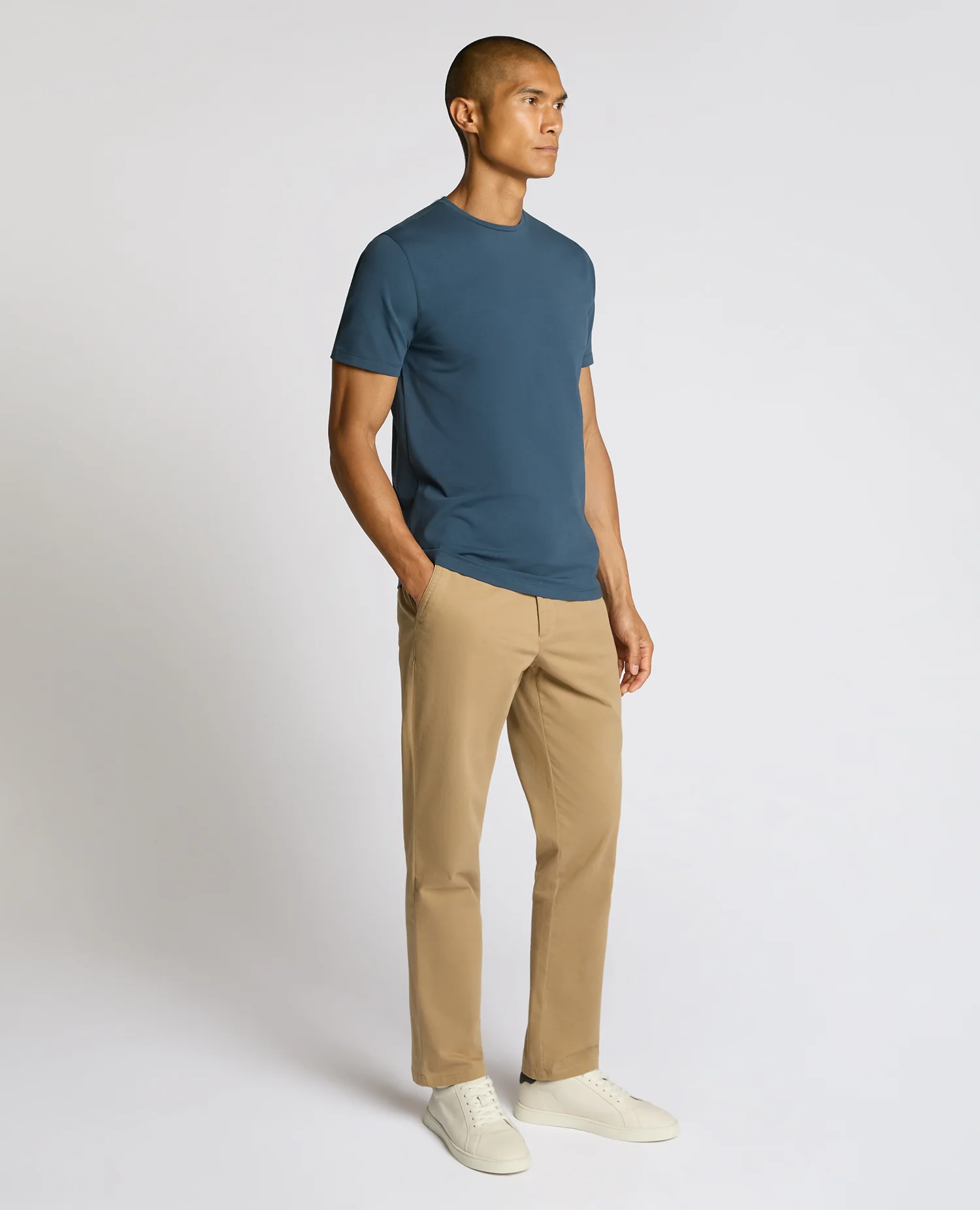 Cotton-Stretch Crew Neck T-Shirt - Image 4