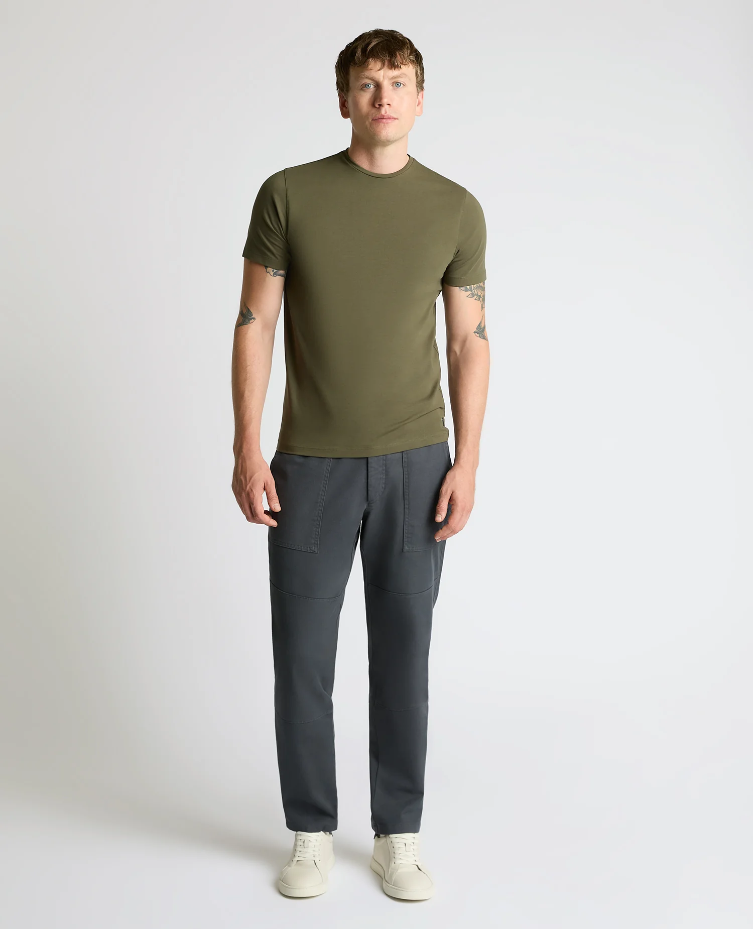 Cotton-Stretch Crew Neck T-Shirt - Image 2